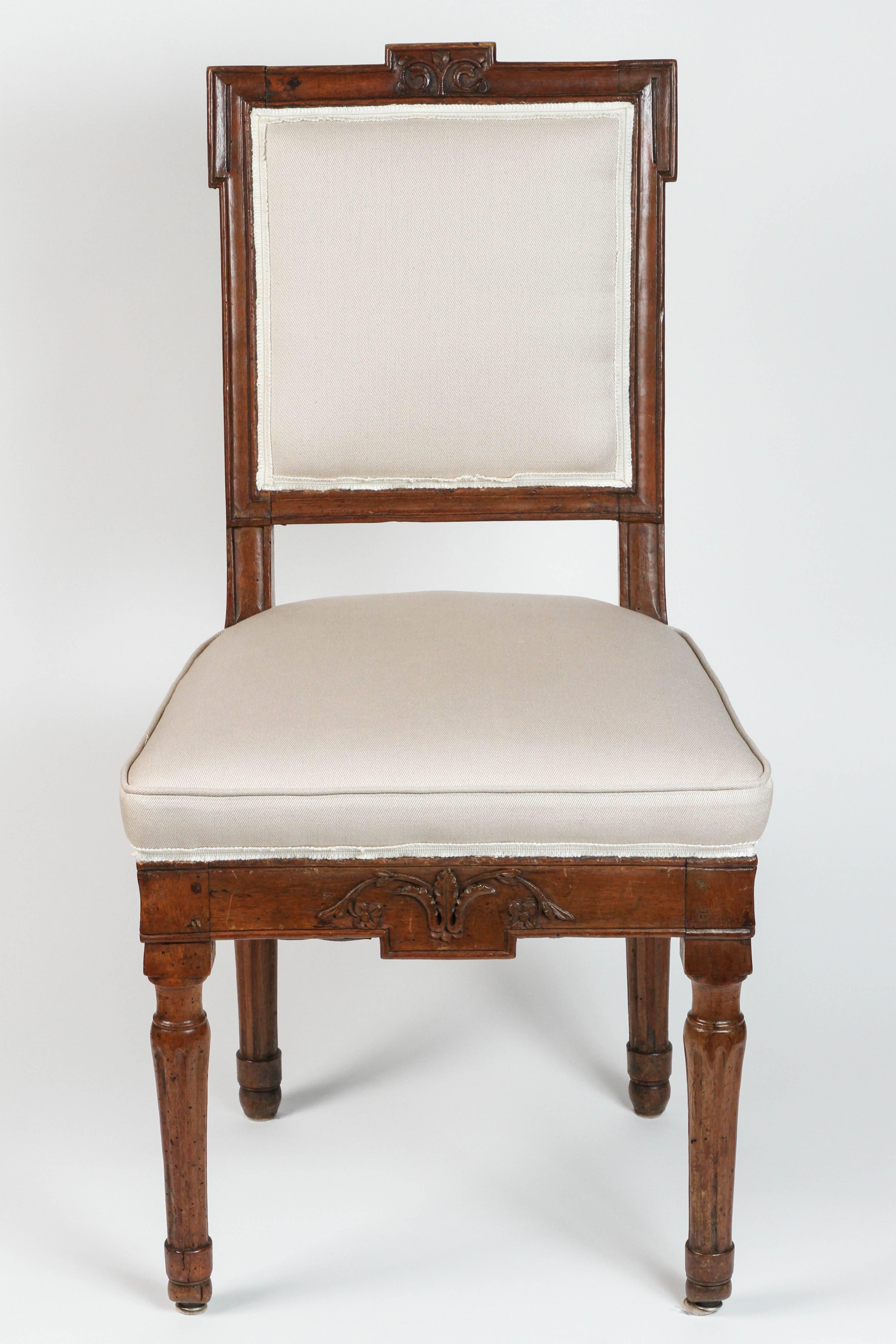 French 18th Century Louis XVI Carved Side Chairs