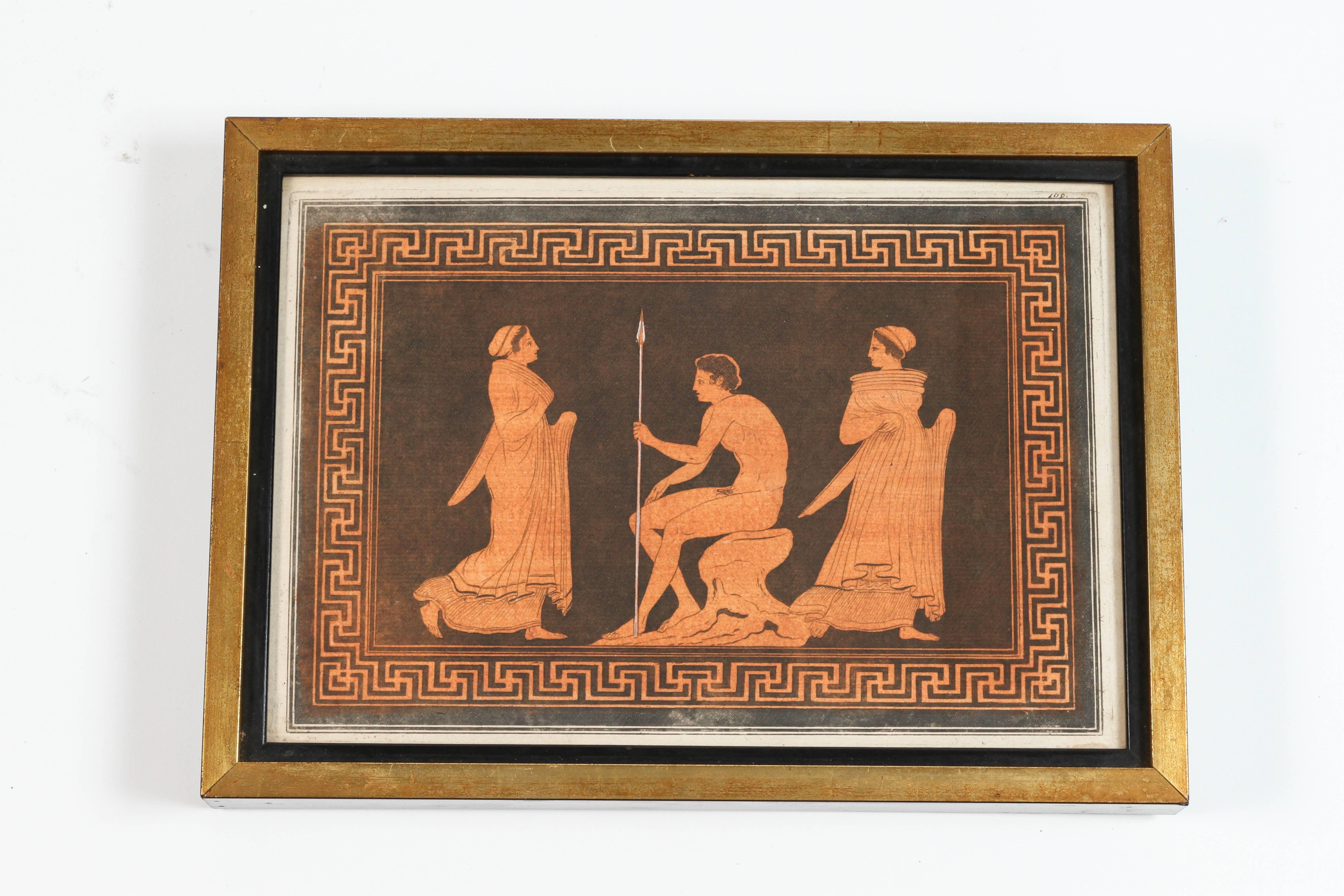 18th Century and Earlier 18th Century Printed Engravings of Classical Motifs For Sale
