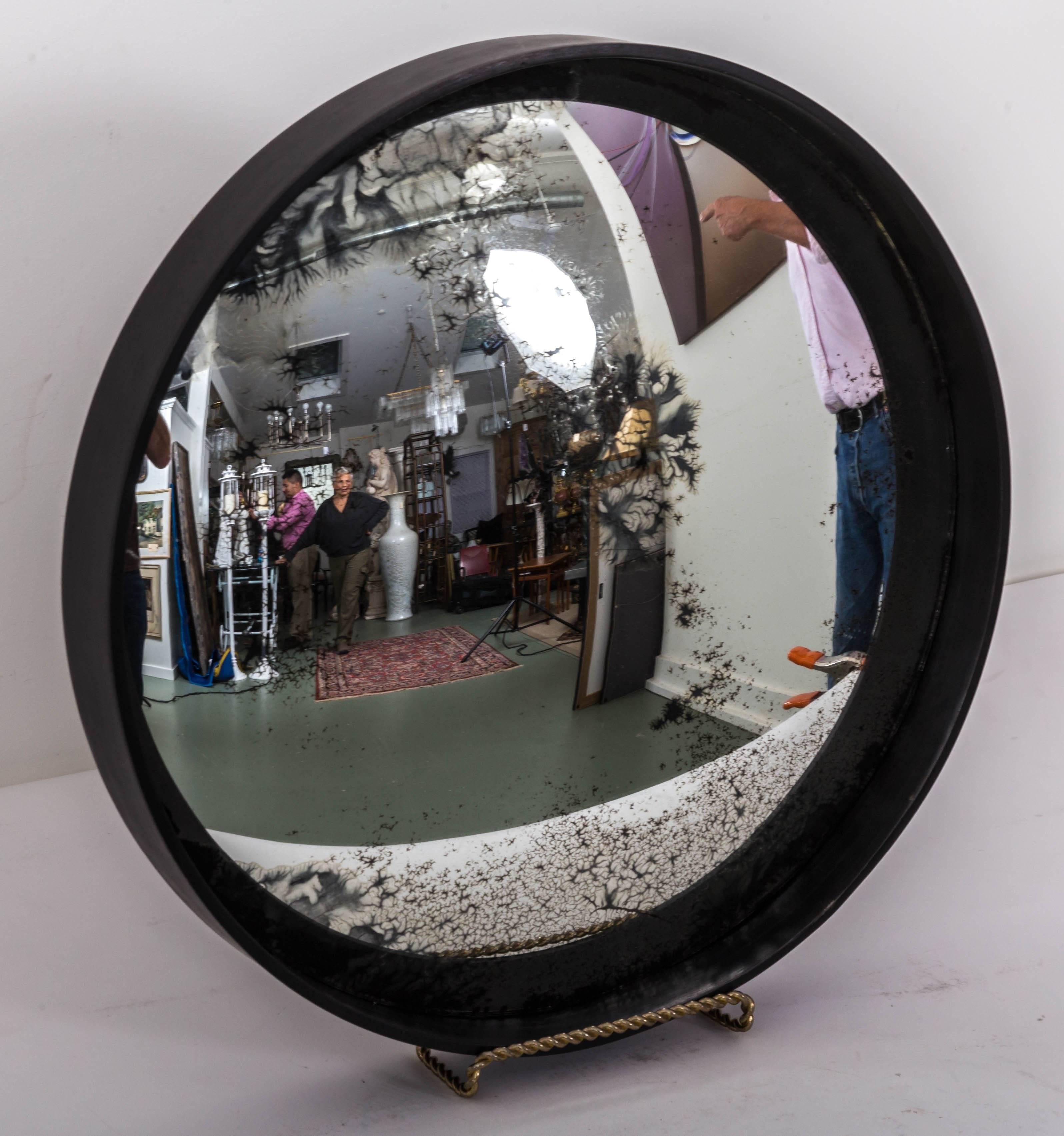 Industrial Antique Convex Mirror, Offered by Fork and Rose In Good Condition For Sale In Southampton, NY