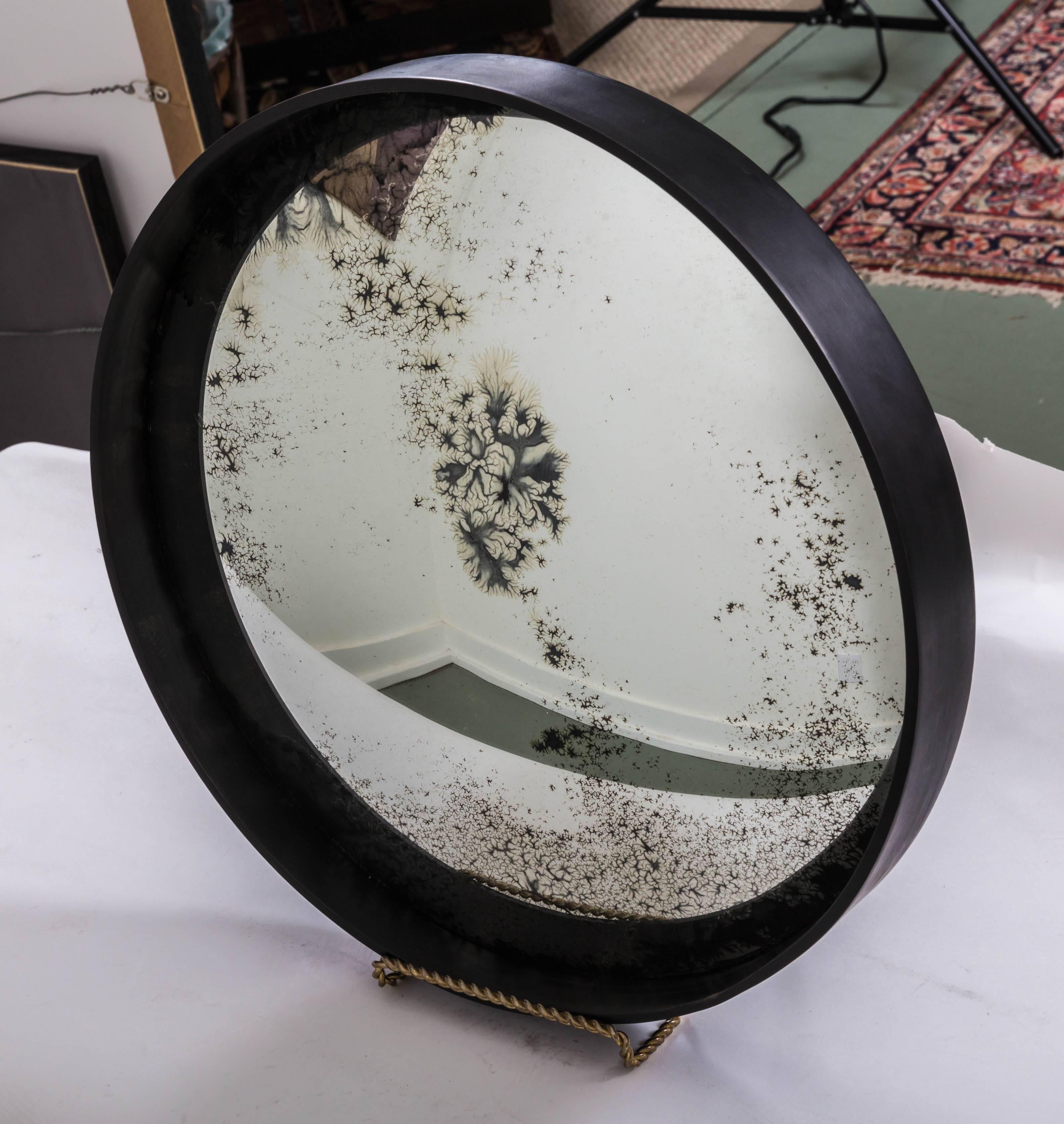 Industrial Antique Convex Mirror, Offered by Fork and Rose For Sale 1