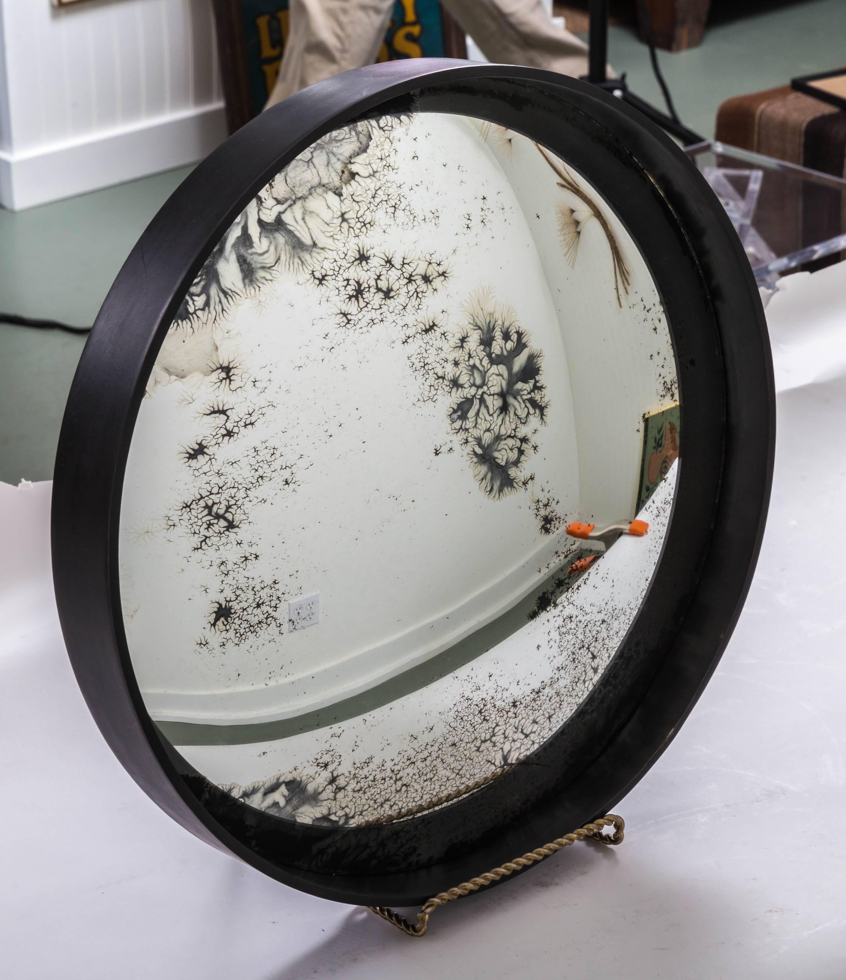 Industrial Antique Convex Mirror, Offered by Fork and Rose For Sale 2