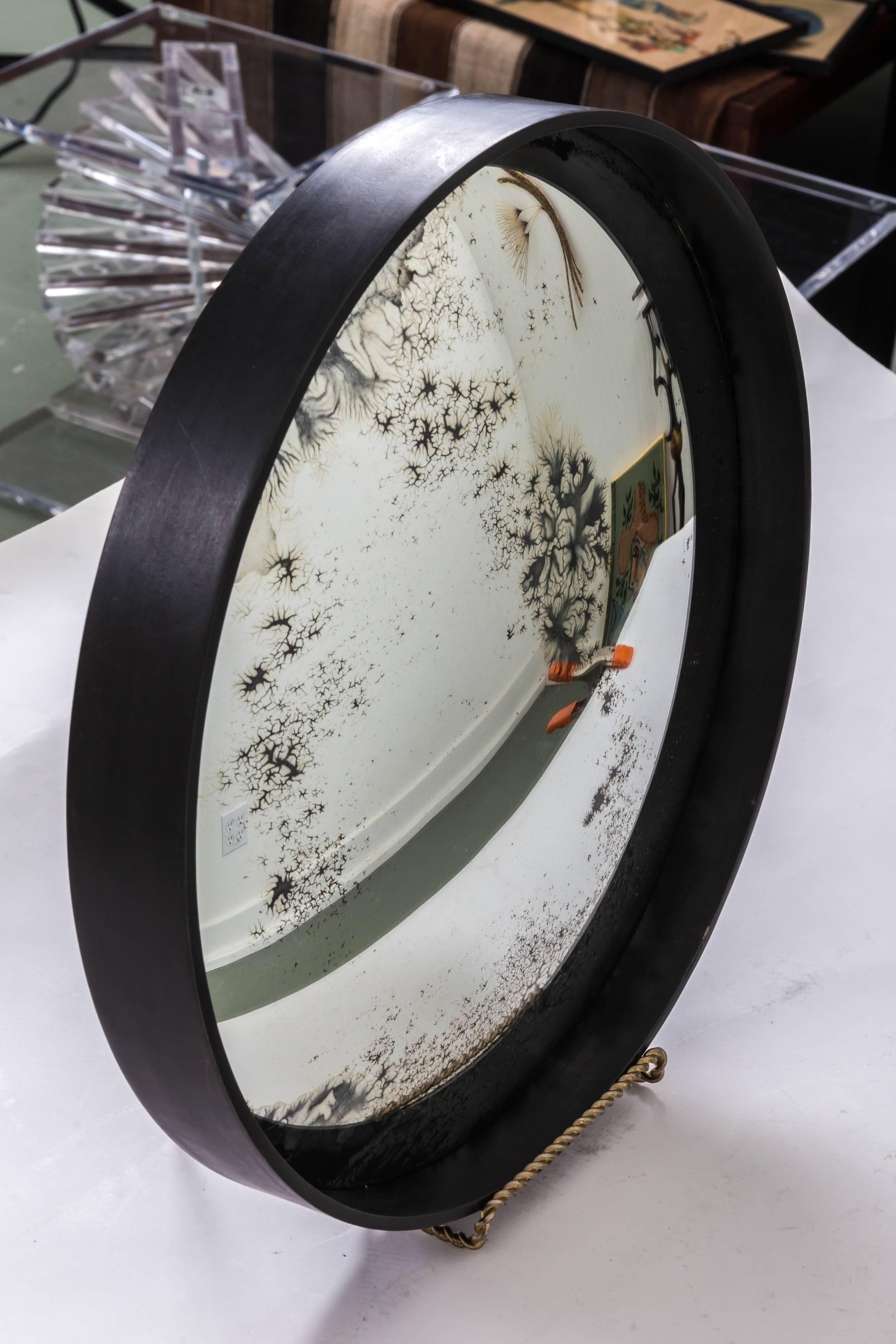 Industrial Antique Convex Mirror, Offered by Fork and Rose For Sale 3