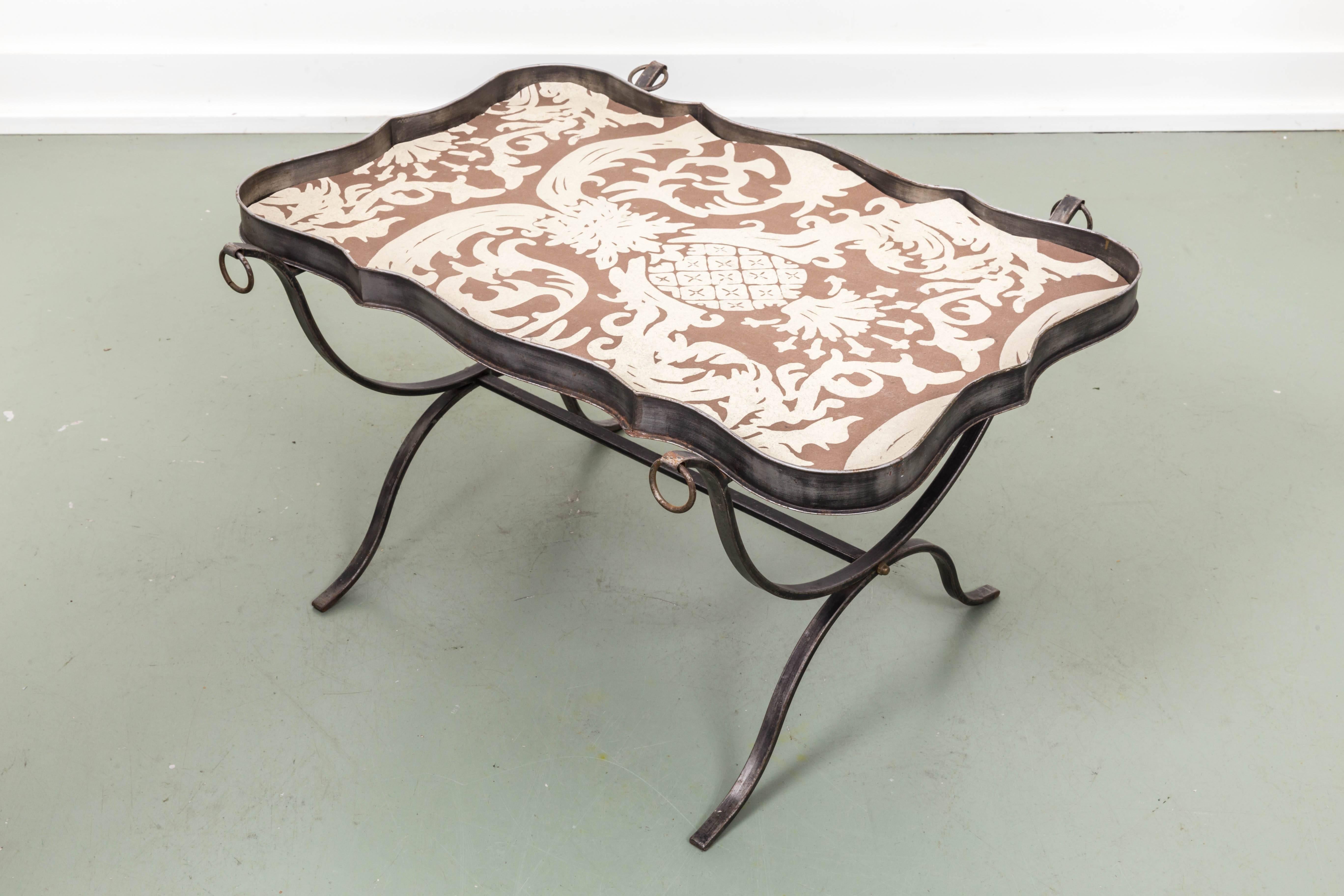 Steel Bespoke Italian Tray Table For Sale