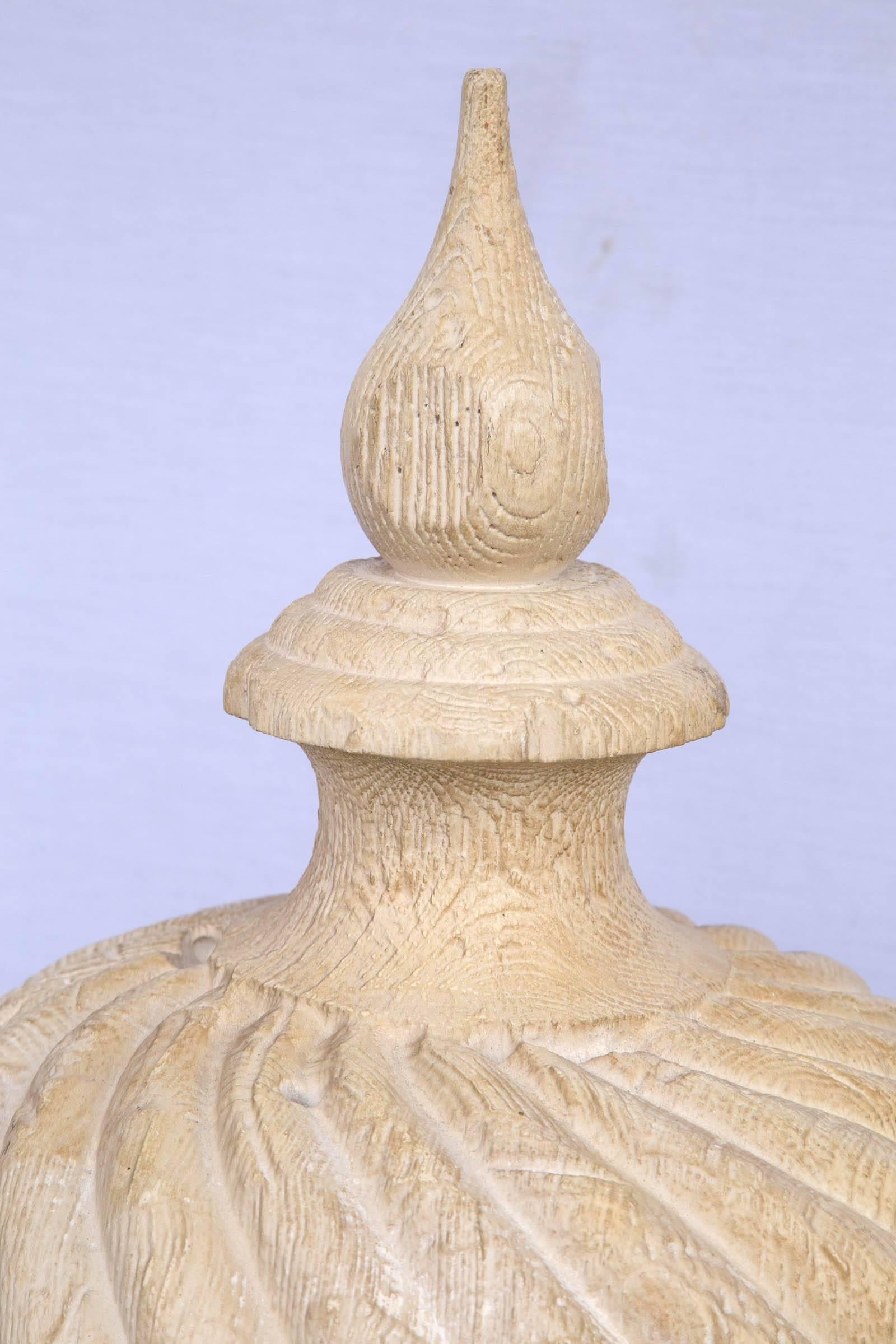 carved finials