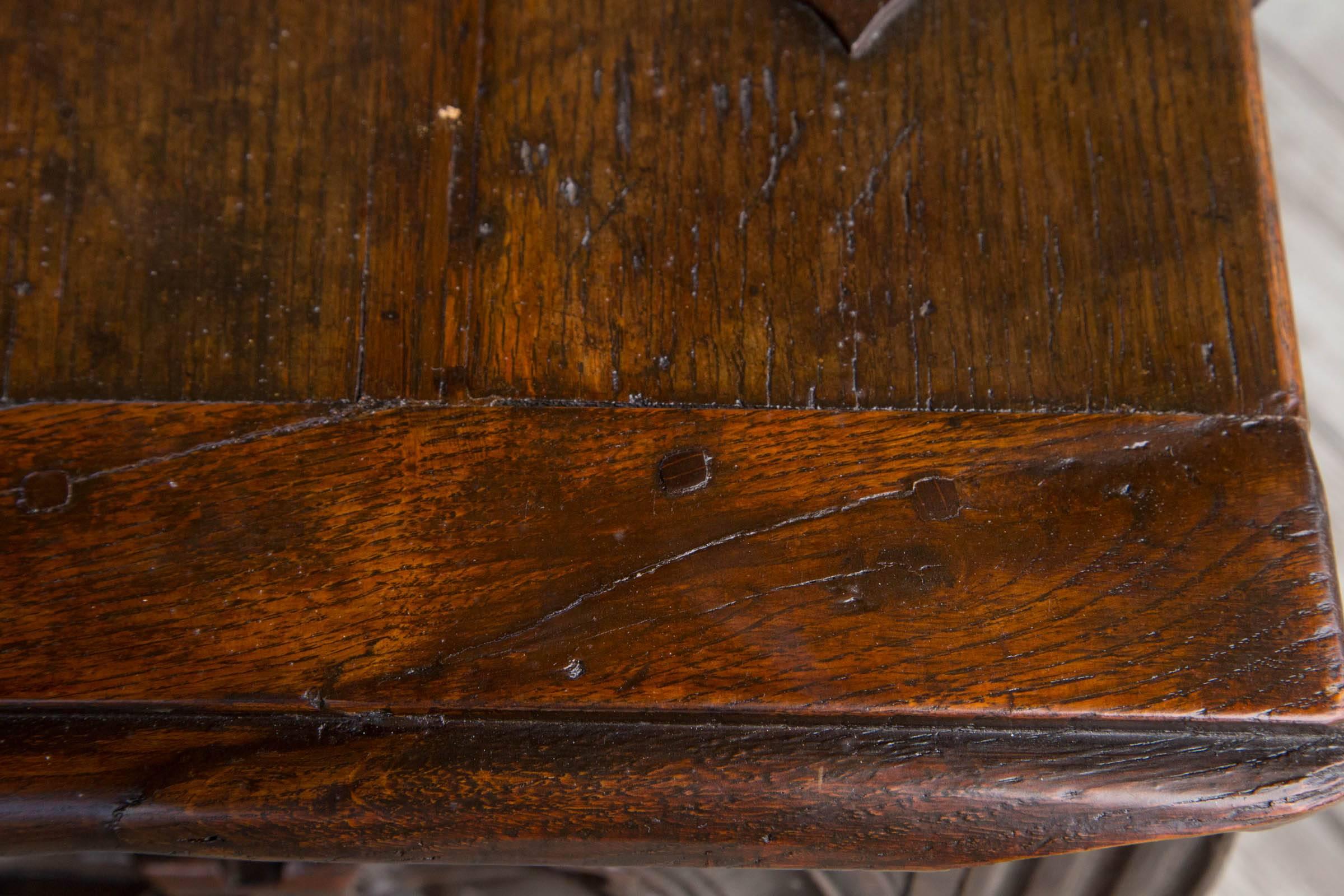 17th Century French Chestnut Lift Top Coffer 4