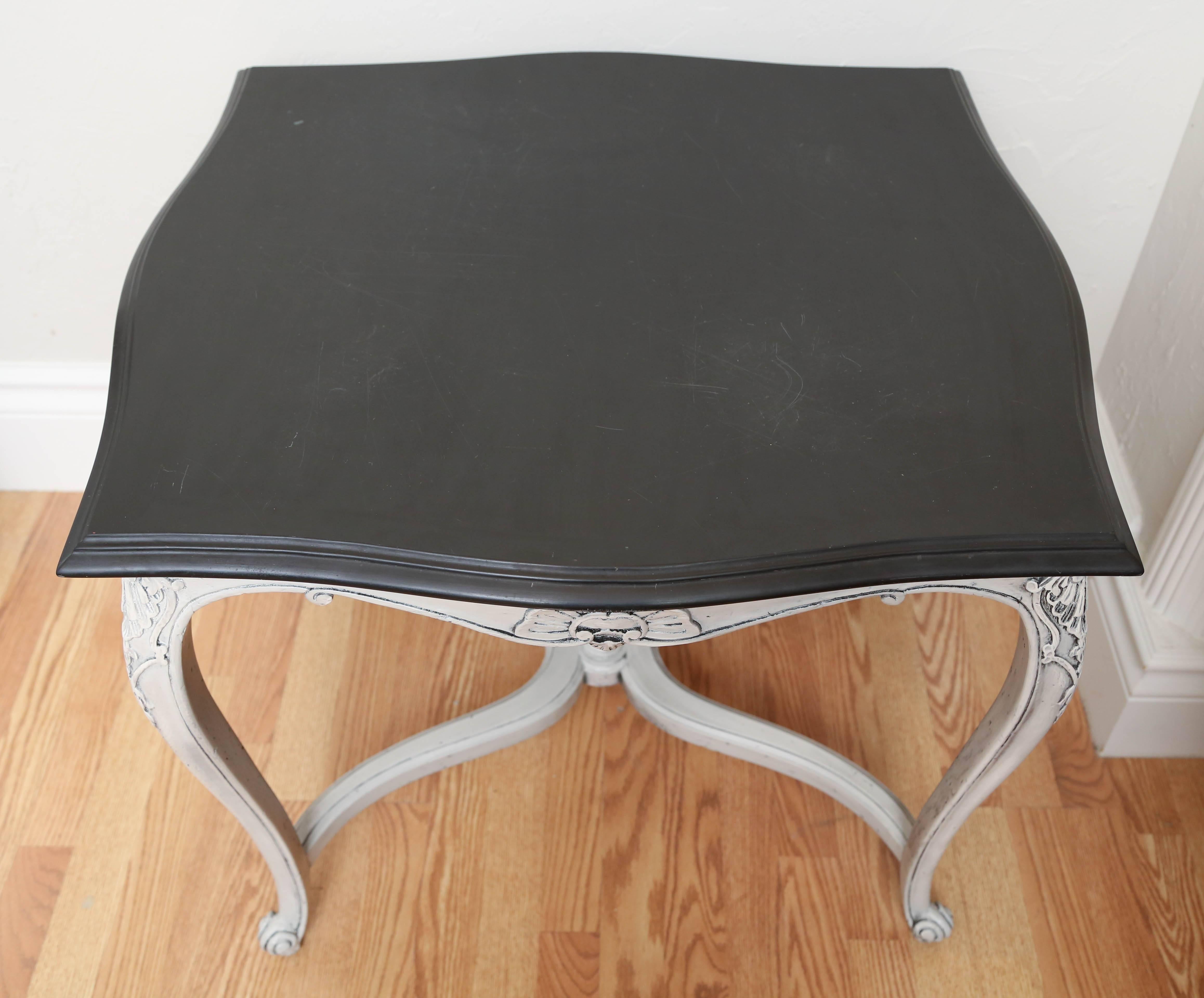 French Regence Style Table with Natural Slate Top For Sale 2