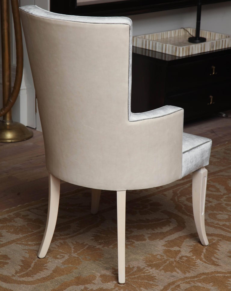 Pair of Wingback Dining Chairs For Sale at 1stDibs