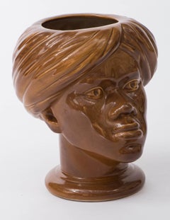 Piero Fornasetti porcelain vase "Testa di Moro", Italy circa 1960