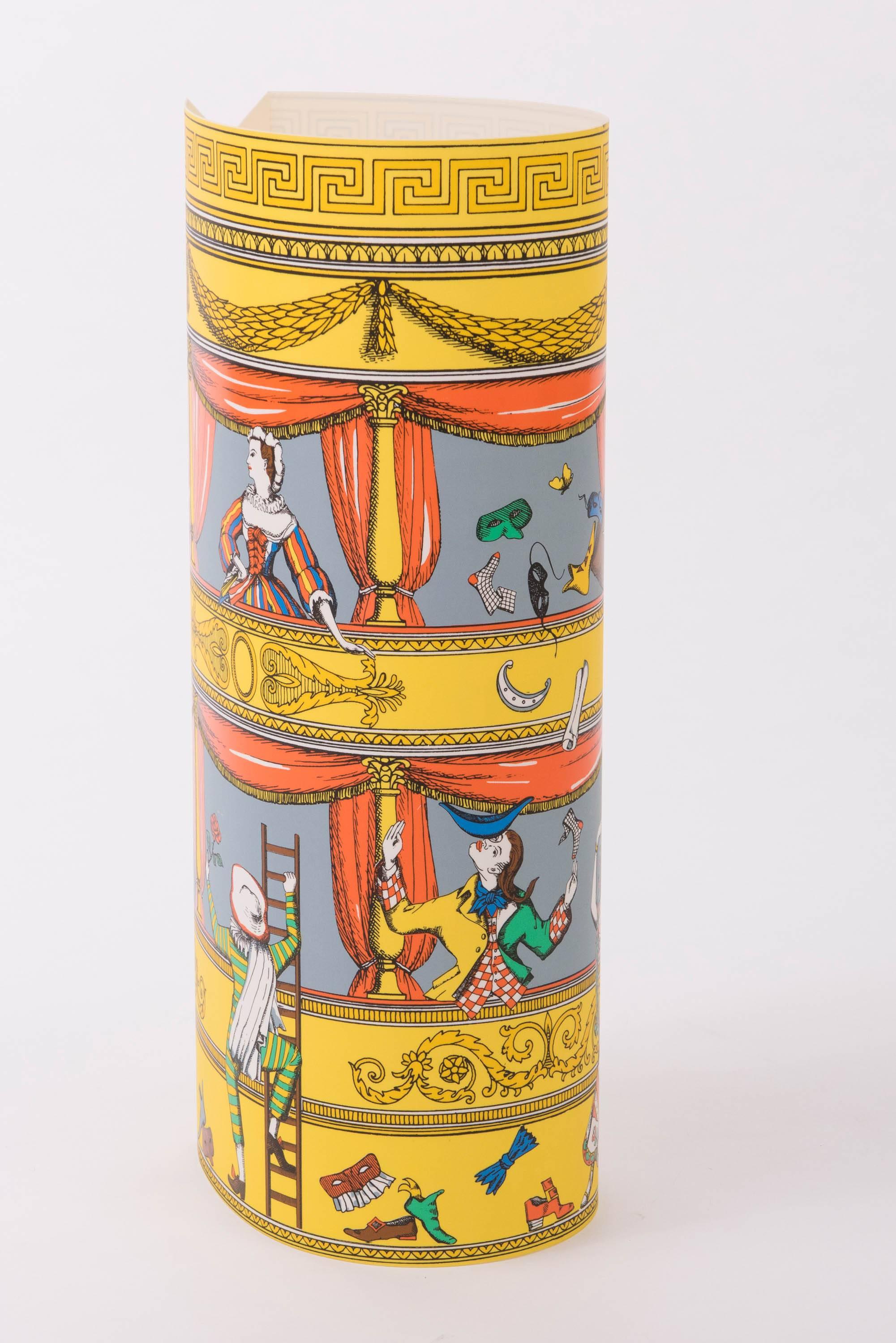 A pair of table lamps by Barnaba Fornasetti
“Commedia Italiano Media”
Printed and colored Perspex
Made by Fornasetti and Antonangeli Iluminazione. Paderno Dugano.
Italy, 1995
Measure: 60 cm high x 25 cm deep x 20 cm wide.

 