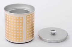 Piero Fornasetti cream and gold decorated metal ice bucket, Italy circa 1960