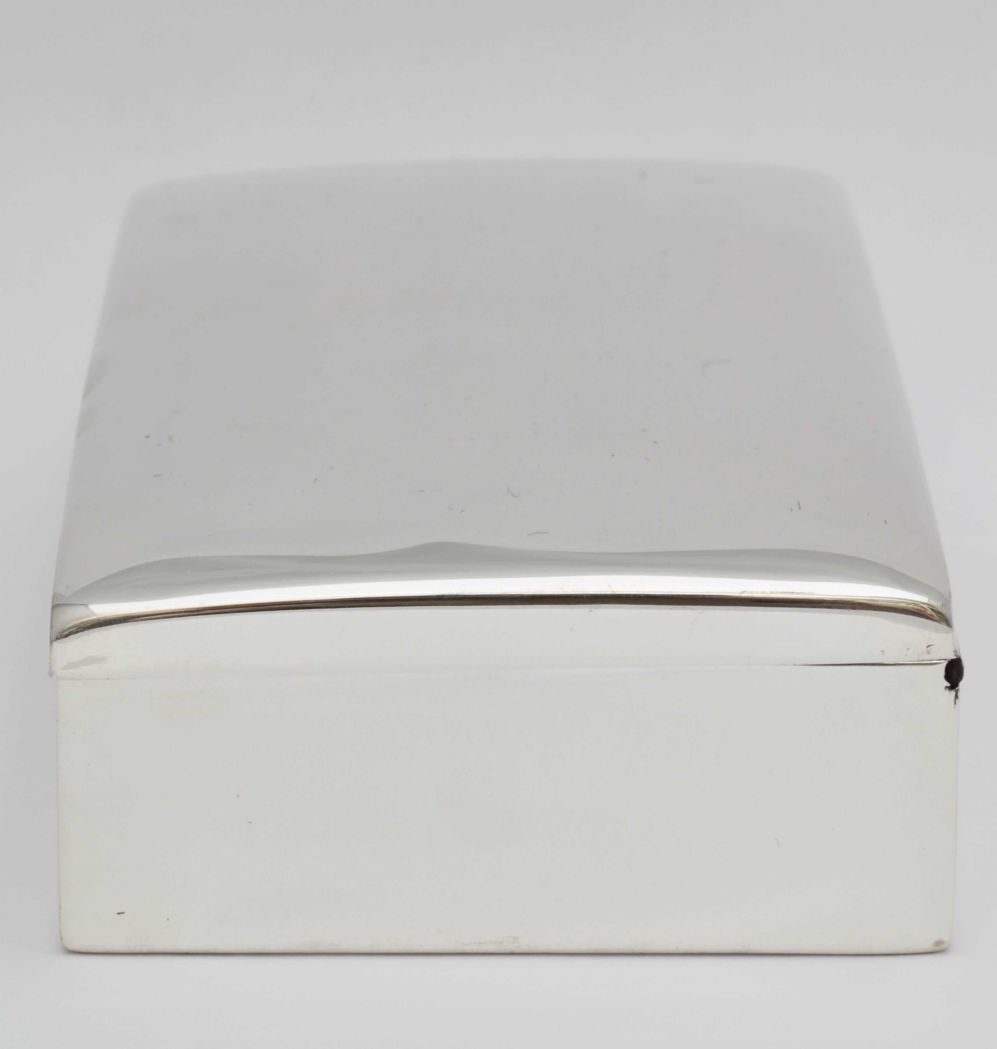 Cartier Art Deco Sterling Silver Table Box In Excellent Condition In New York, NY