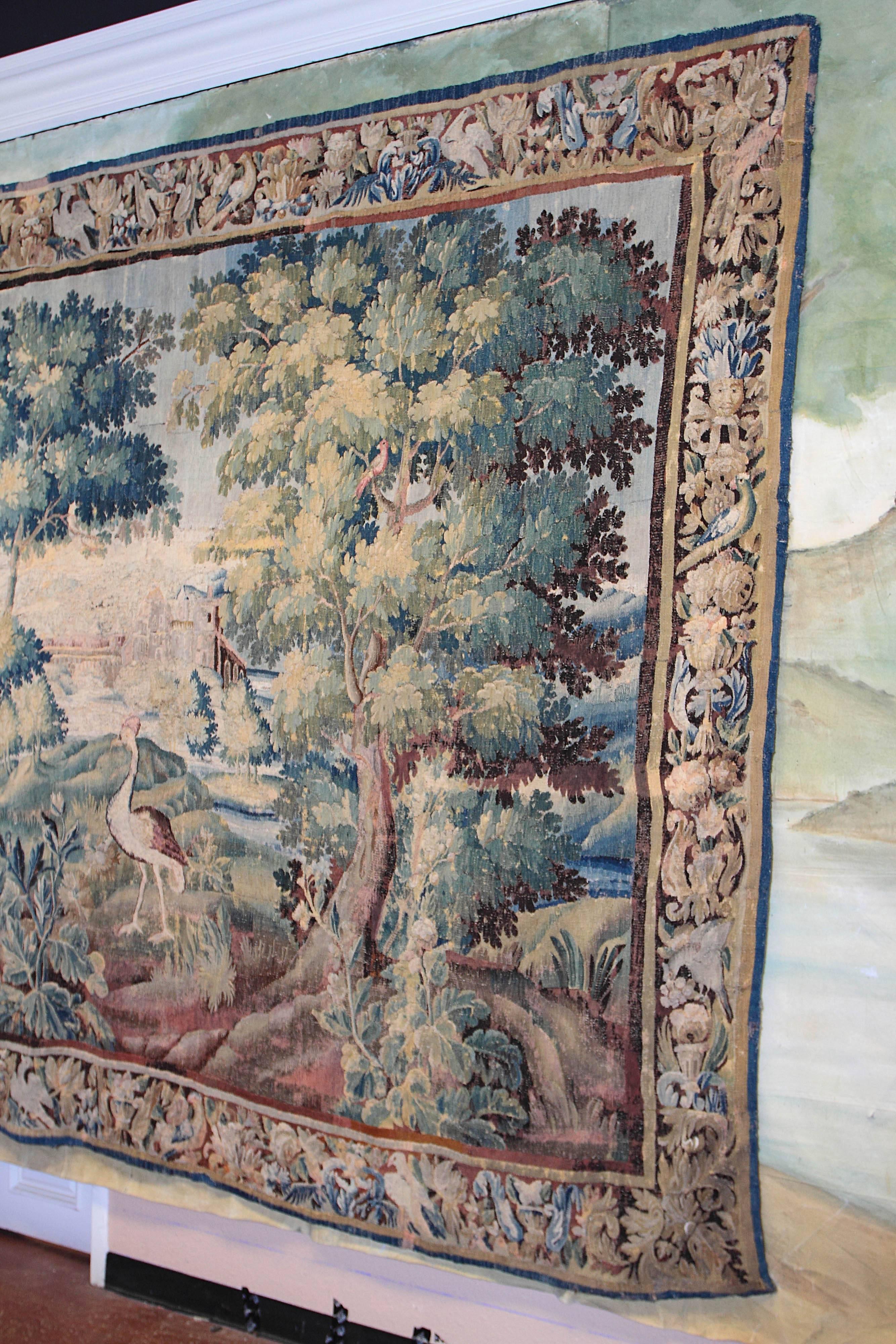 Hand-Woven Monumental Palace-Size Flemish Tapestry