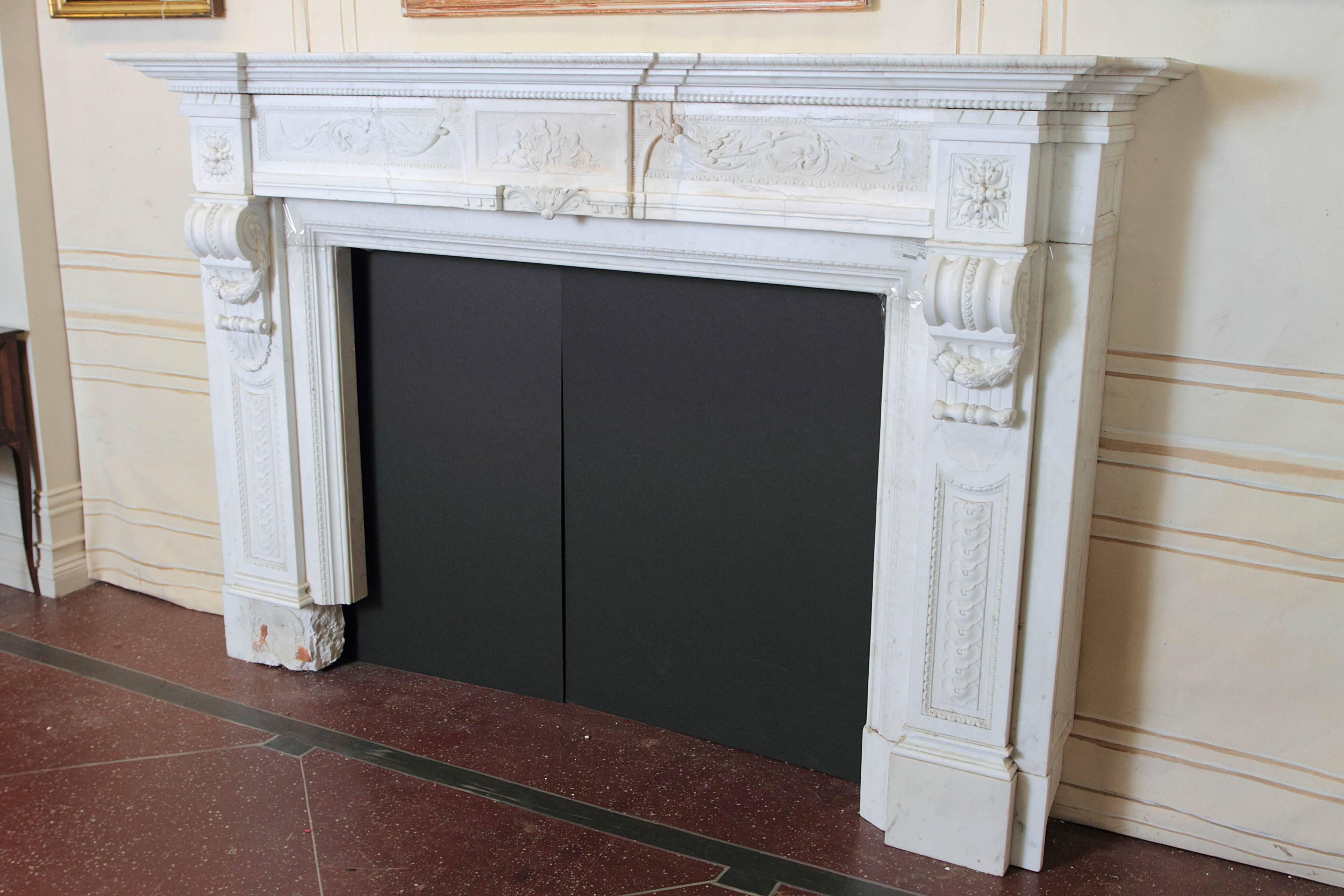 French Late 18th Century Louis XVI Style Mantel For Sale