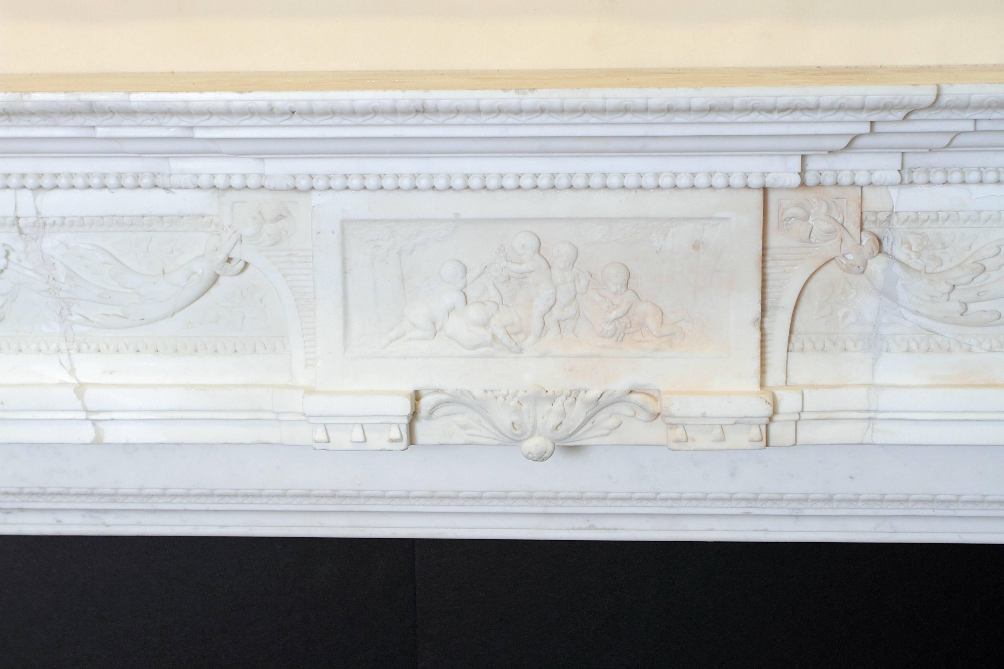 Late 18th Century Louis XVI Style Mantel In Good Condition For Sale In Dallas, TX