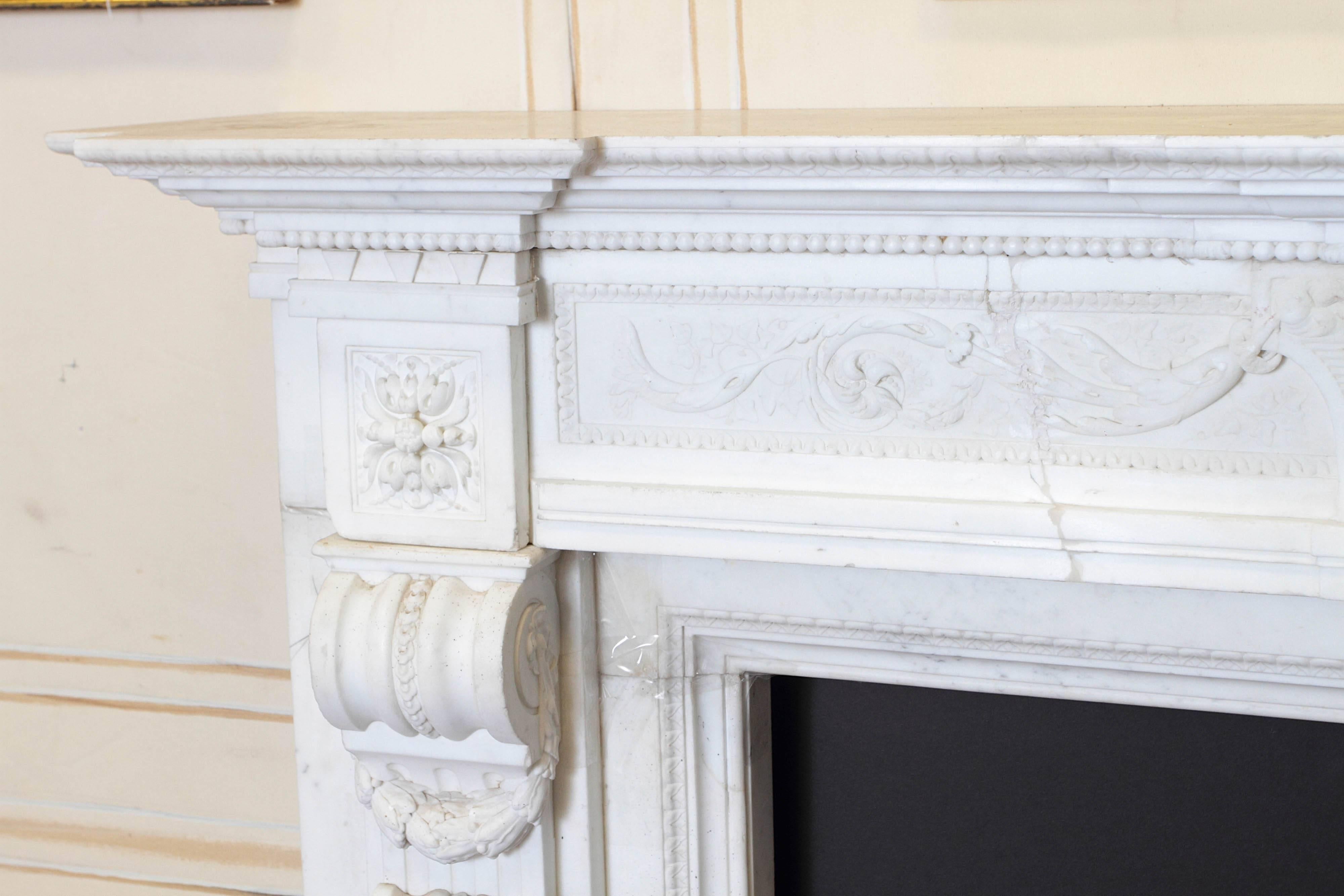 Late 18th Century Louis XVI Style Mantel For Sale 1