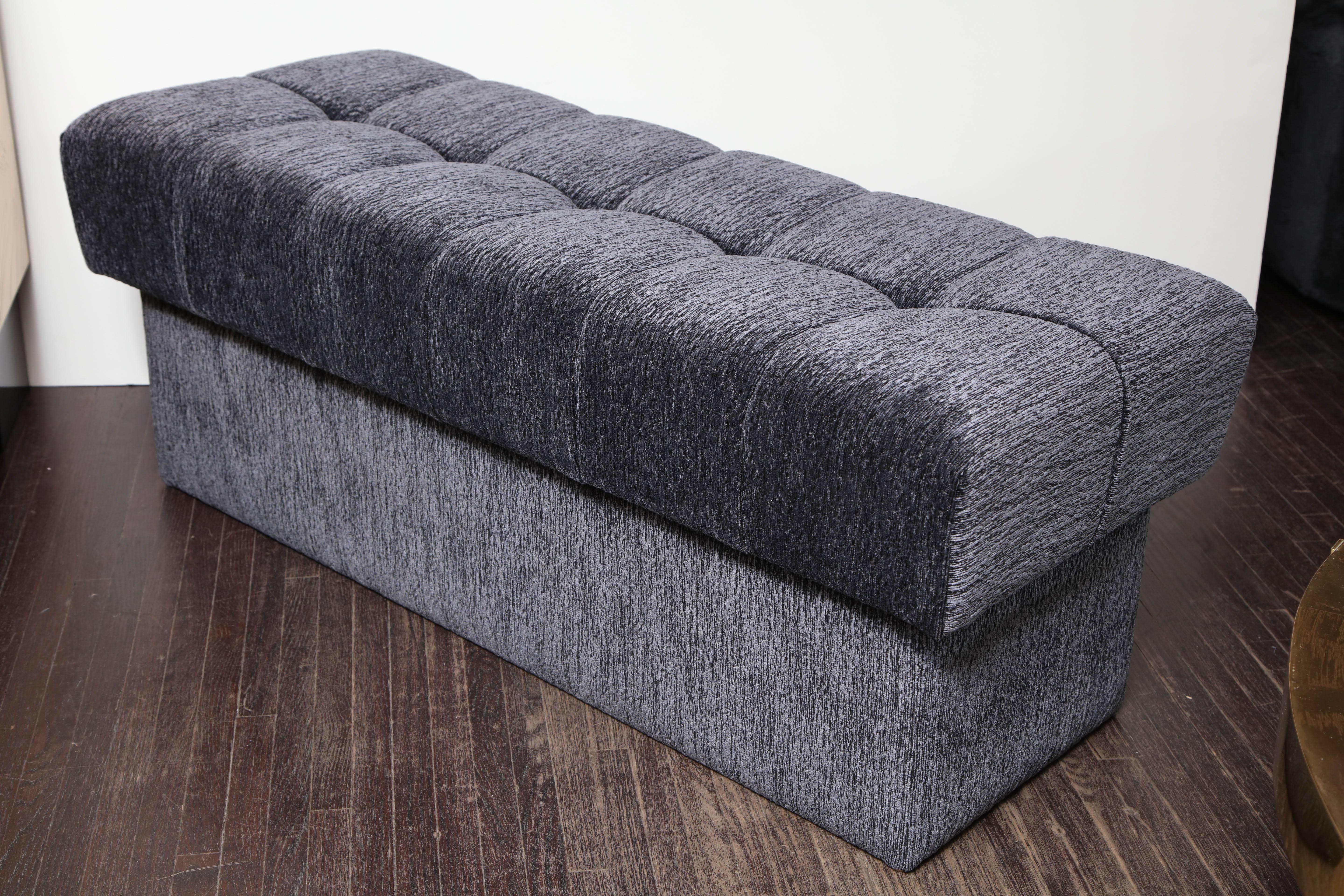 Custom Tufted Bench with Interior Storage In New Condition In New York, NY