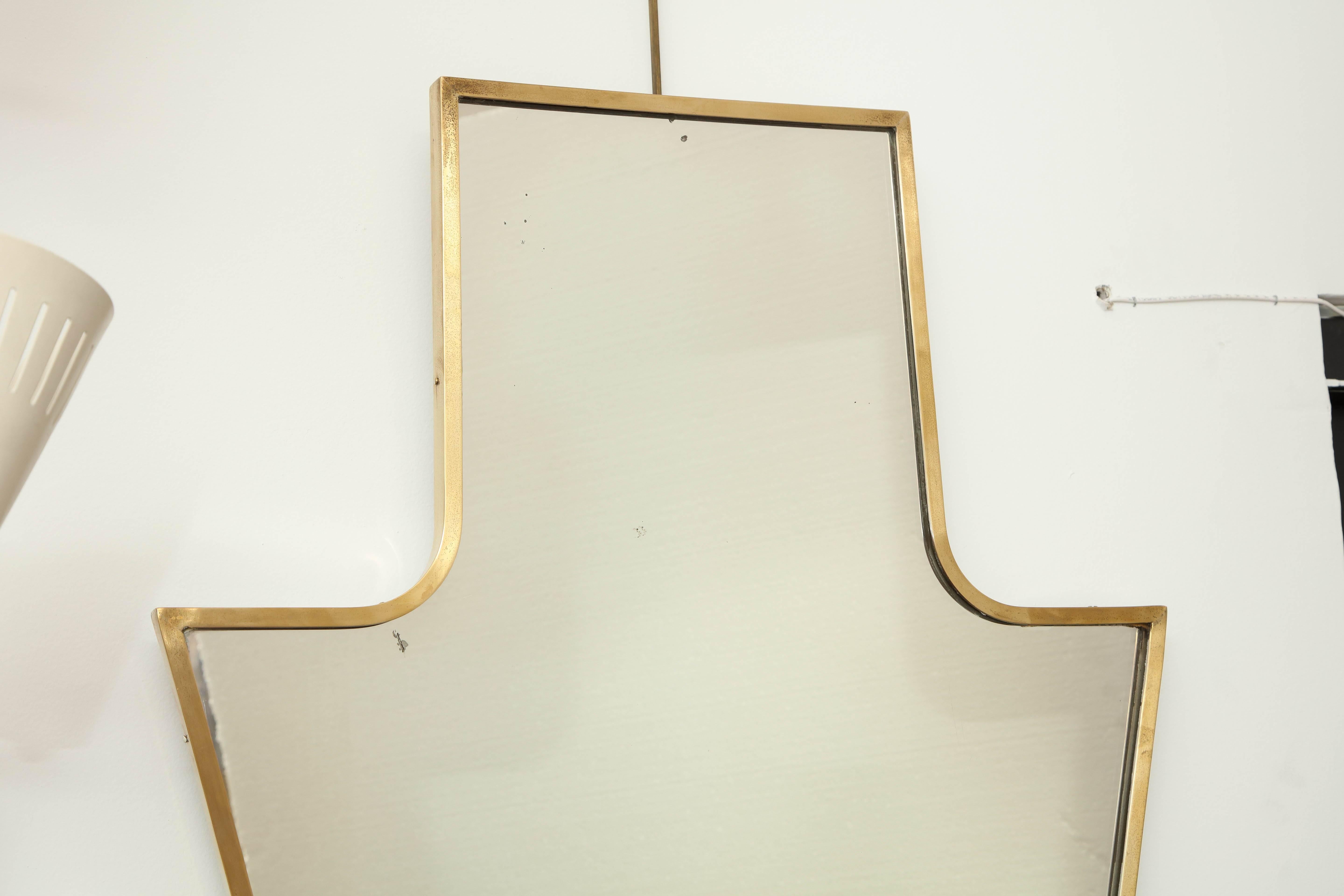 Mid-Century Modern Elegant Wall Mirror in Gio Ponti Style, Made in Italy For Sale
