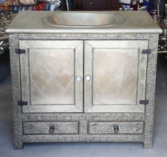 Superb Moroccan Bathroom Single Sink Vanity