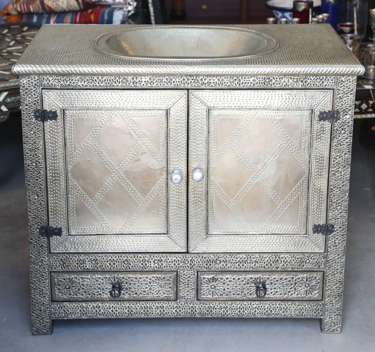 Superb Moroccan Bathroom Single Sink Vanity at 1stDibs moroccan