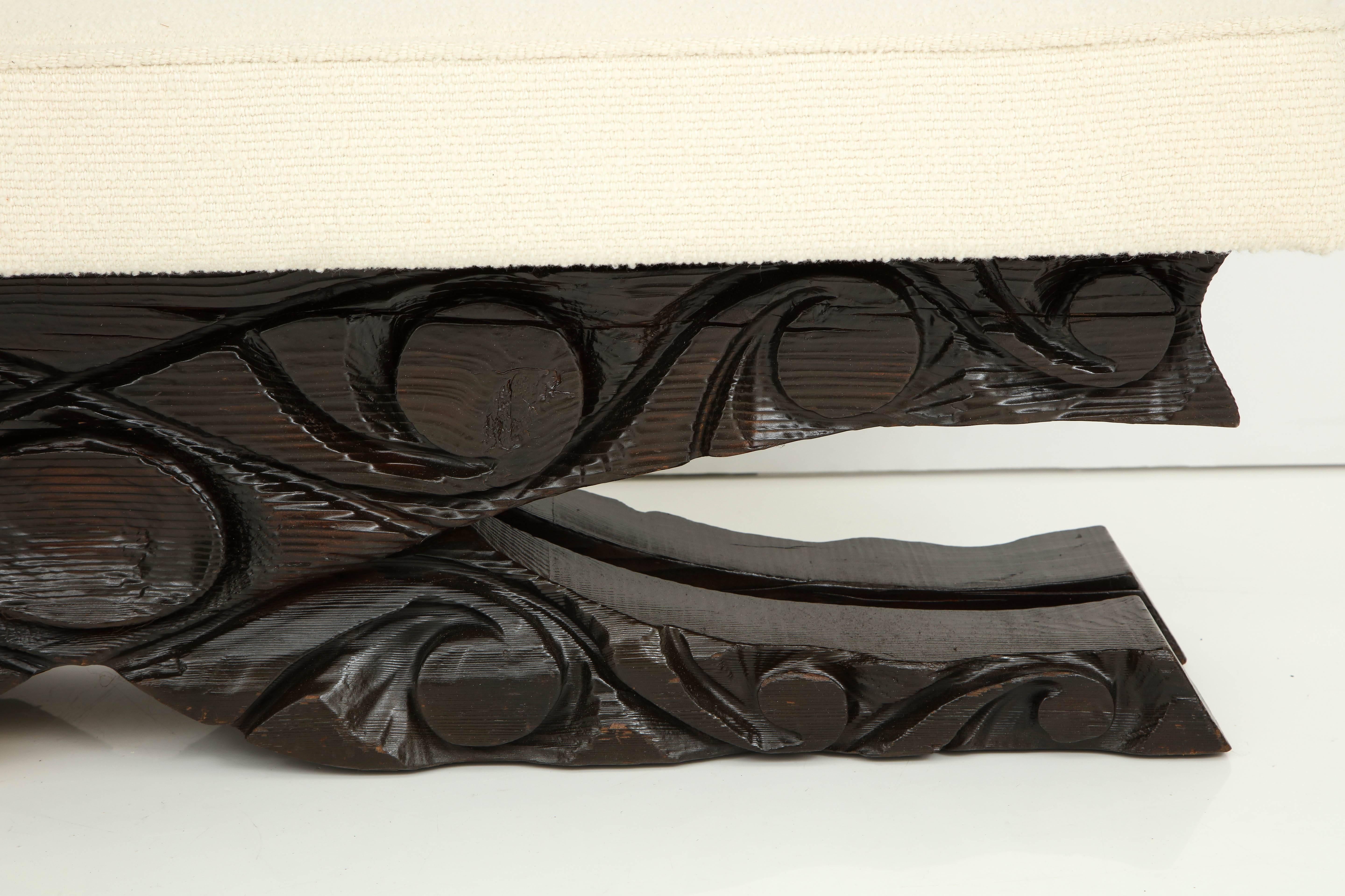 Mid-Century Modern Large Brutalist Bench For Sale