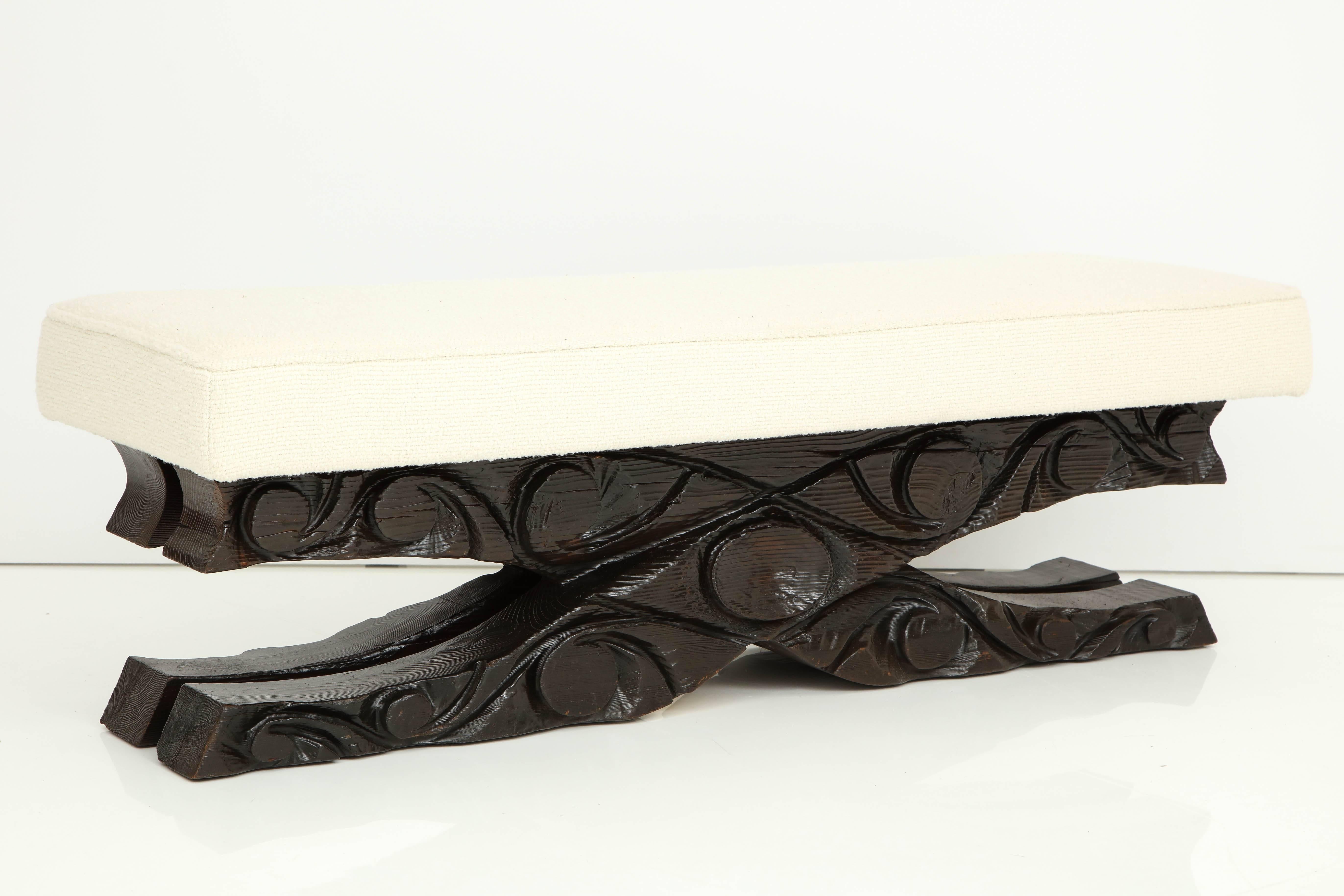 American Large Brutalist Bench For Sale