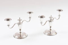 Cartier Sterling Pair of Candlesticks, Wonderful Vintage Condition