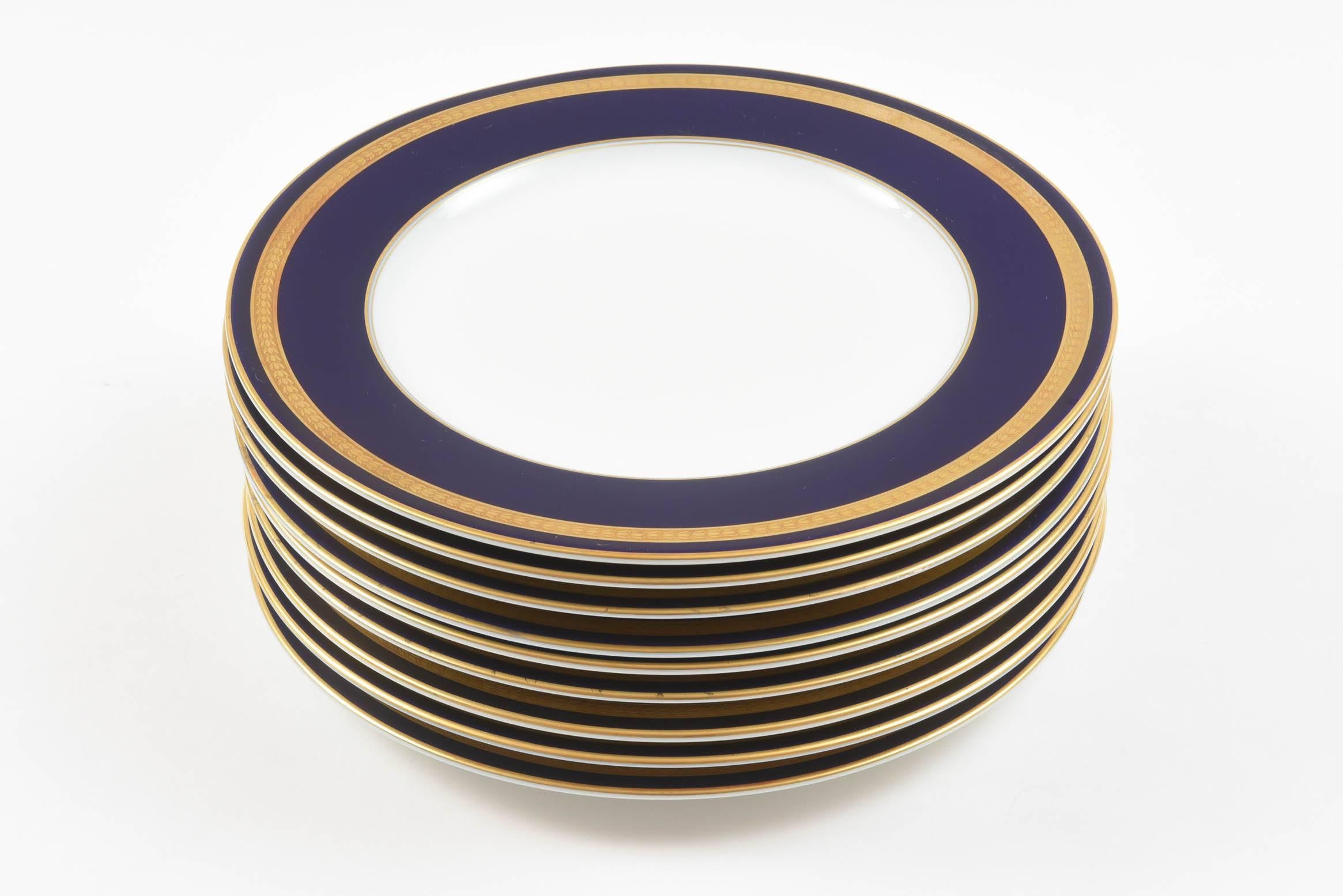 Hand-Crafted Eight Dinner Plates, 