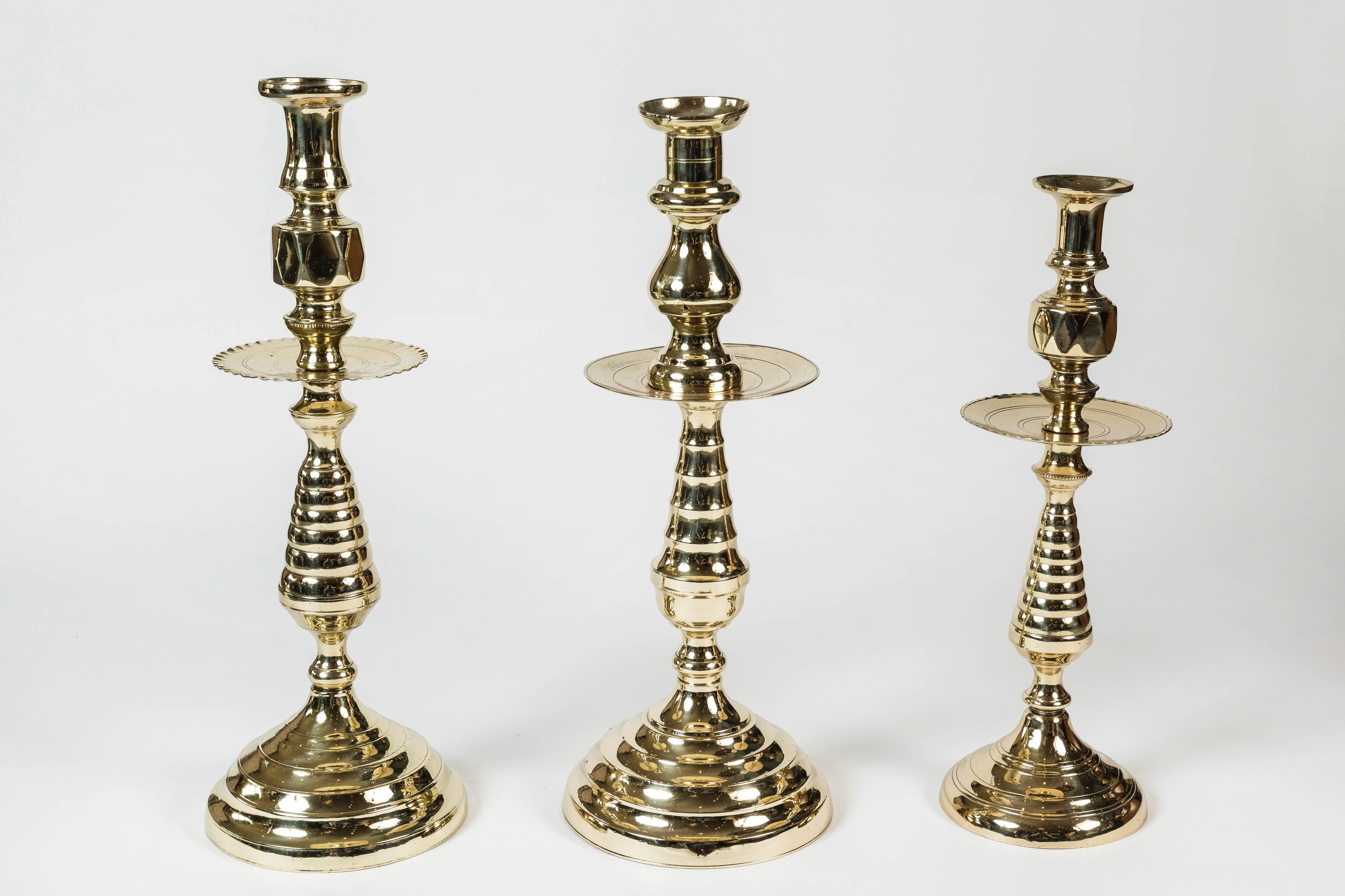 Brass Candleholder with Beehive Detail, 17