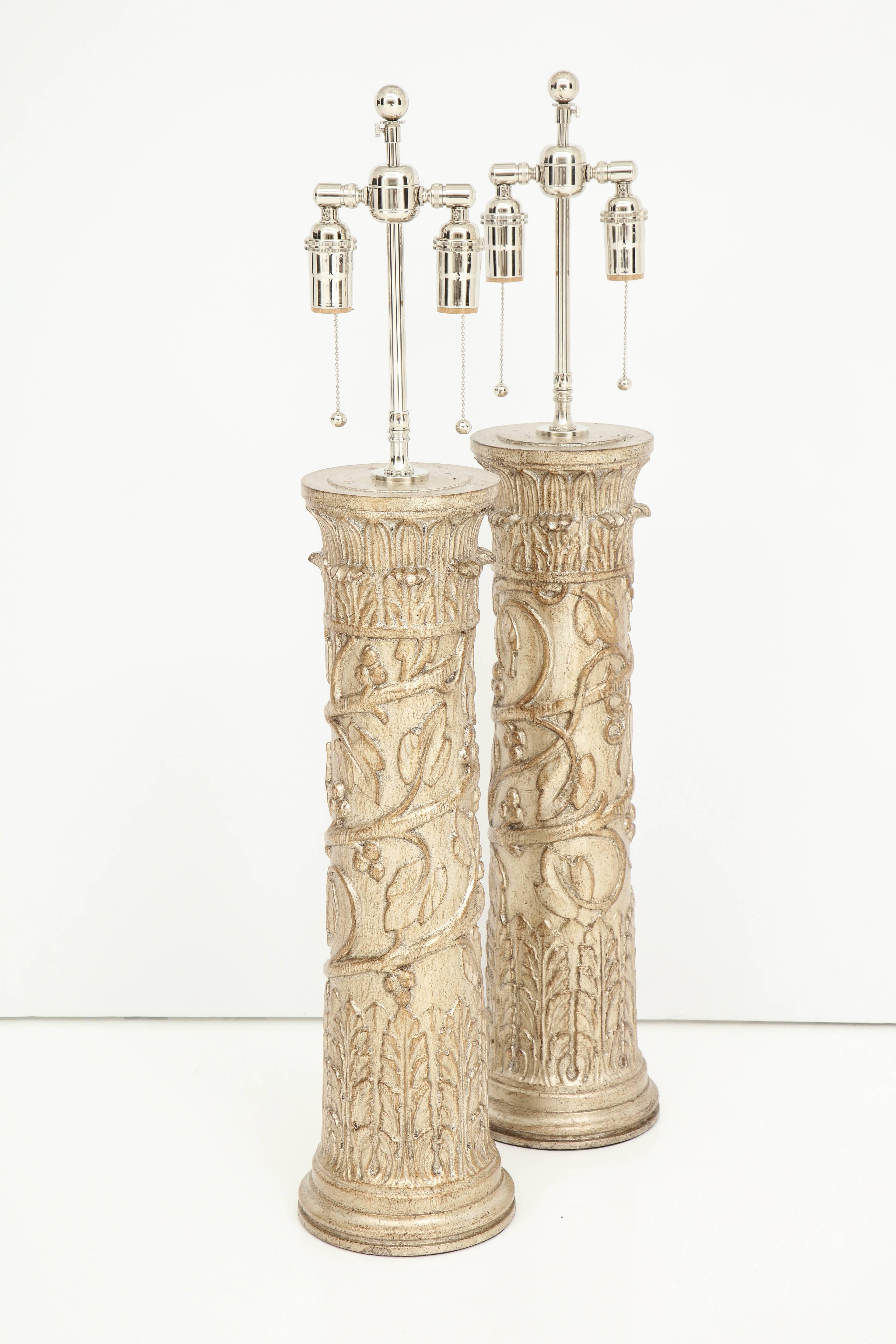 Pair of James Mont Lamps For Sale 1