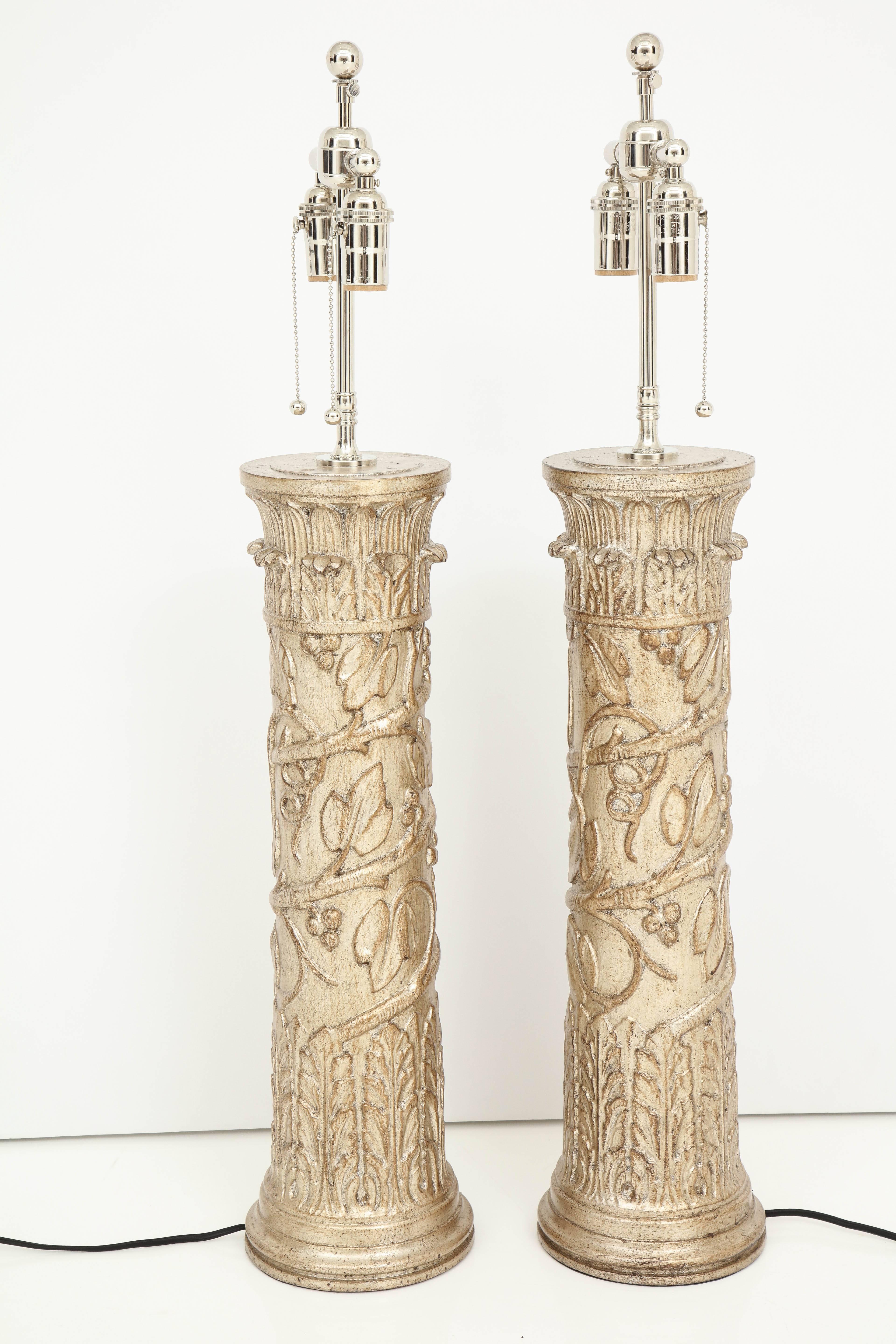 Pair of James Mont Lamps For Sale 2