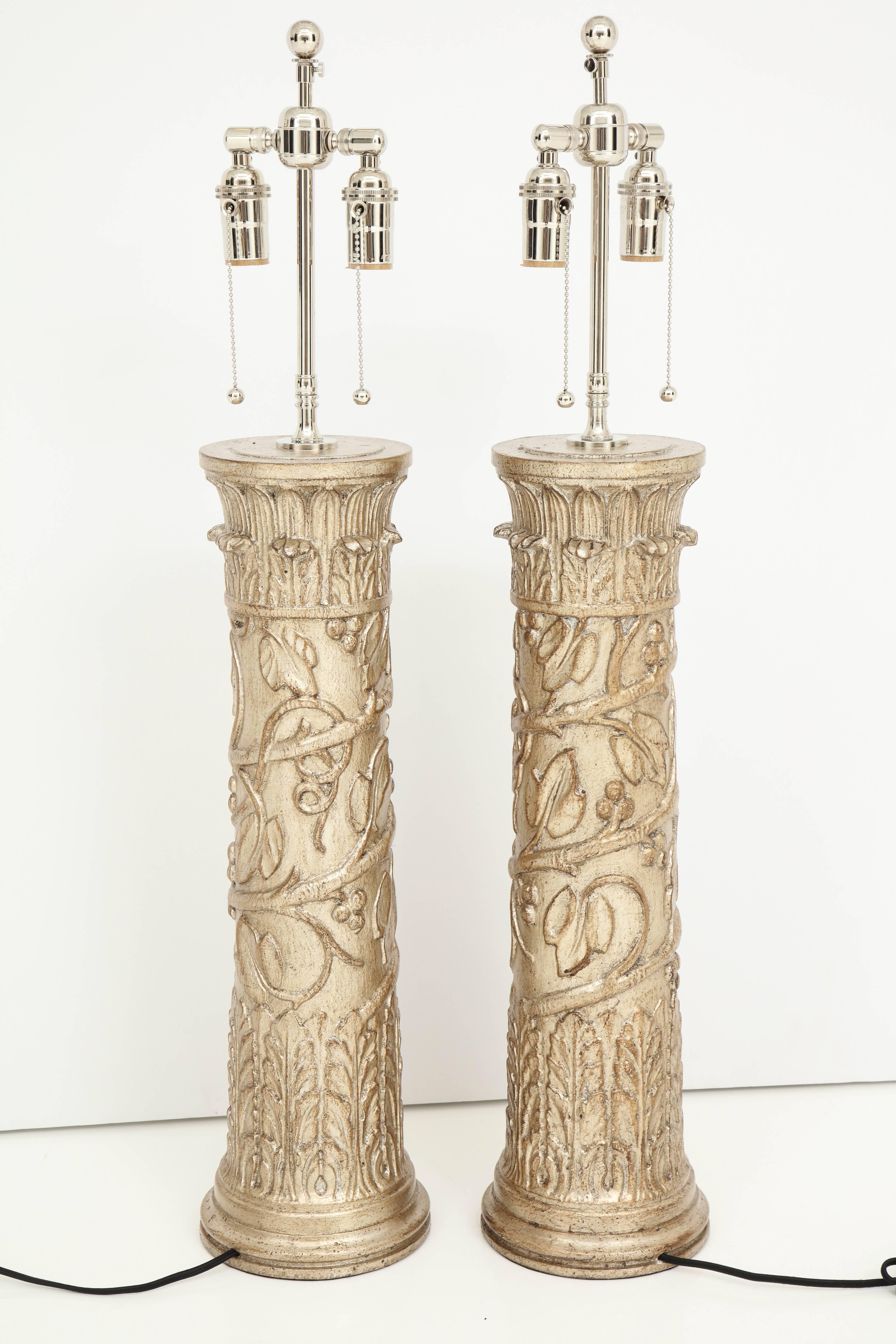 Pair of James Mont Lamps For Sale 3