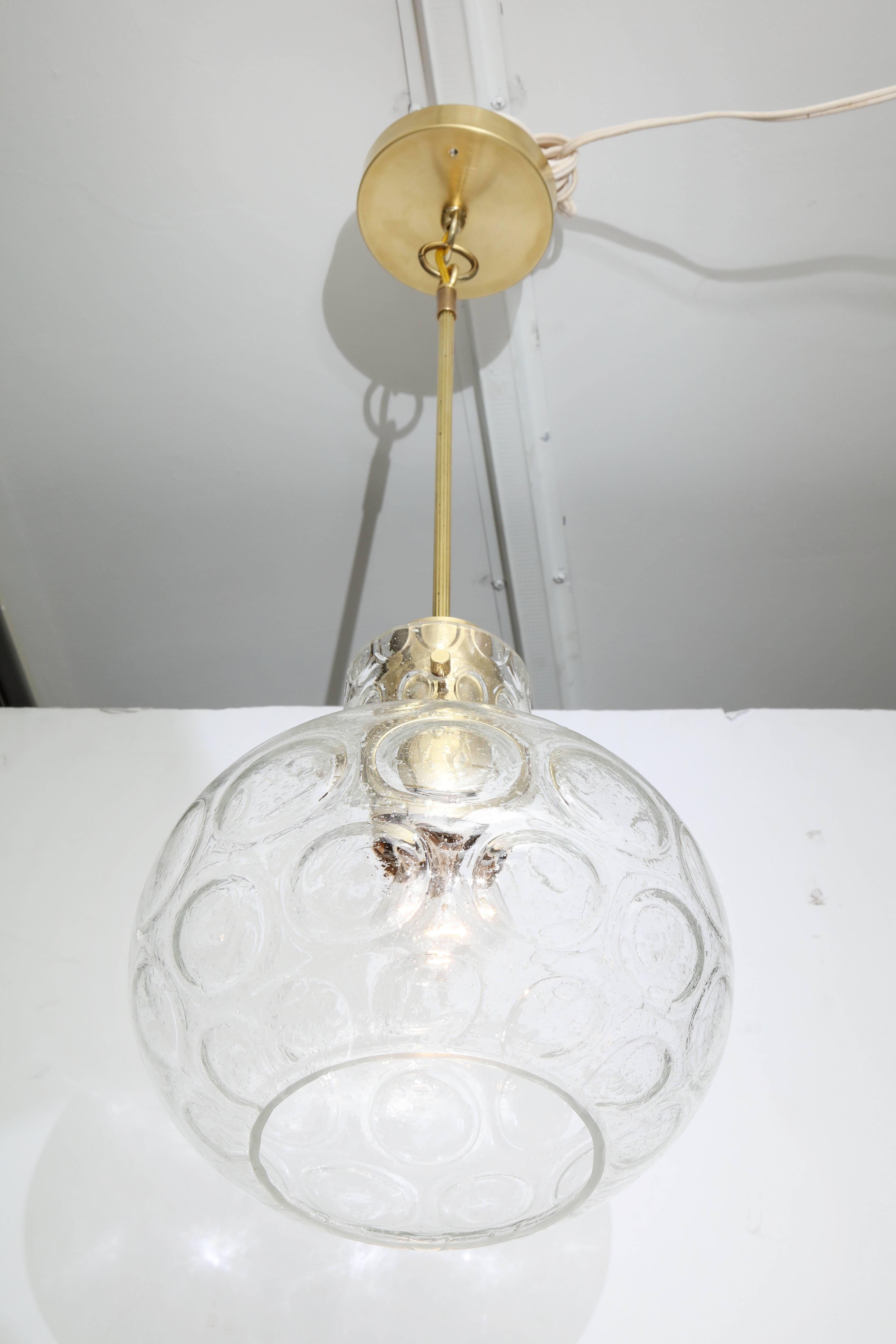 German Pair of Pendant Lights by Doria (2 Pairs Available)