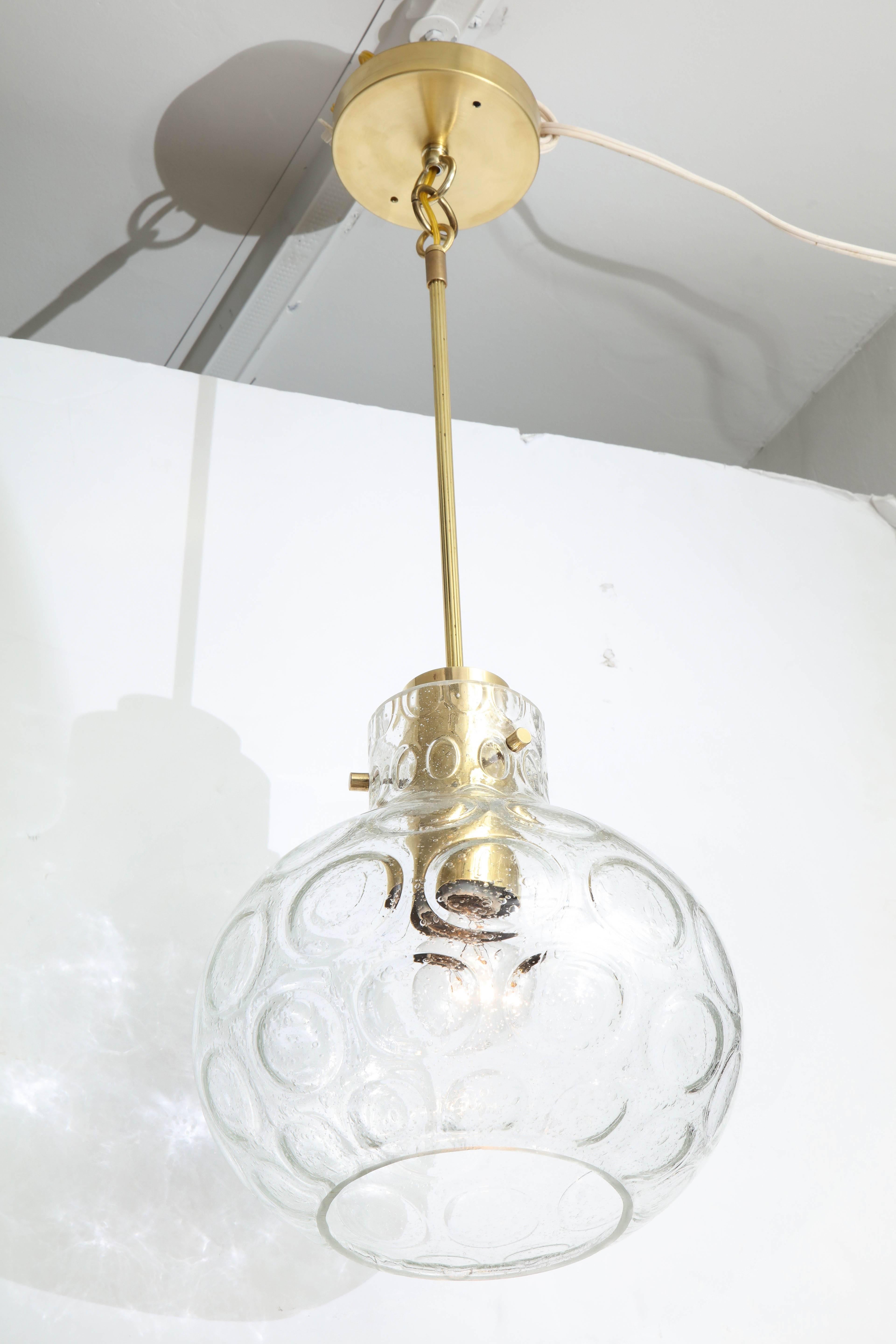 Pair of Pendant Lights by Doria (2 Pairs Available) In Excellent Condition In New York, NY