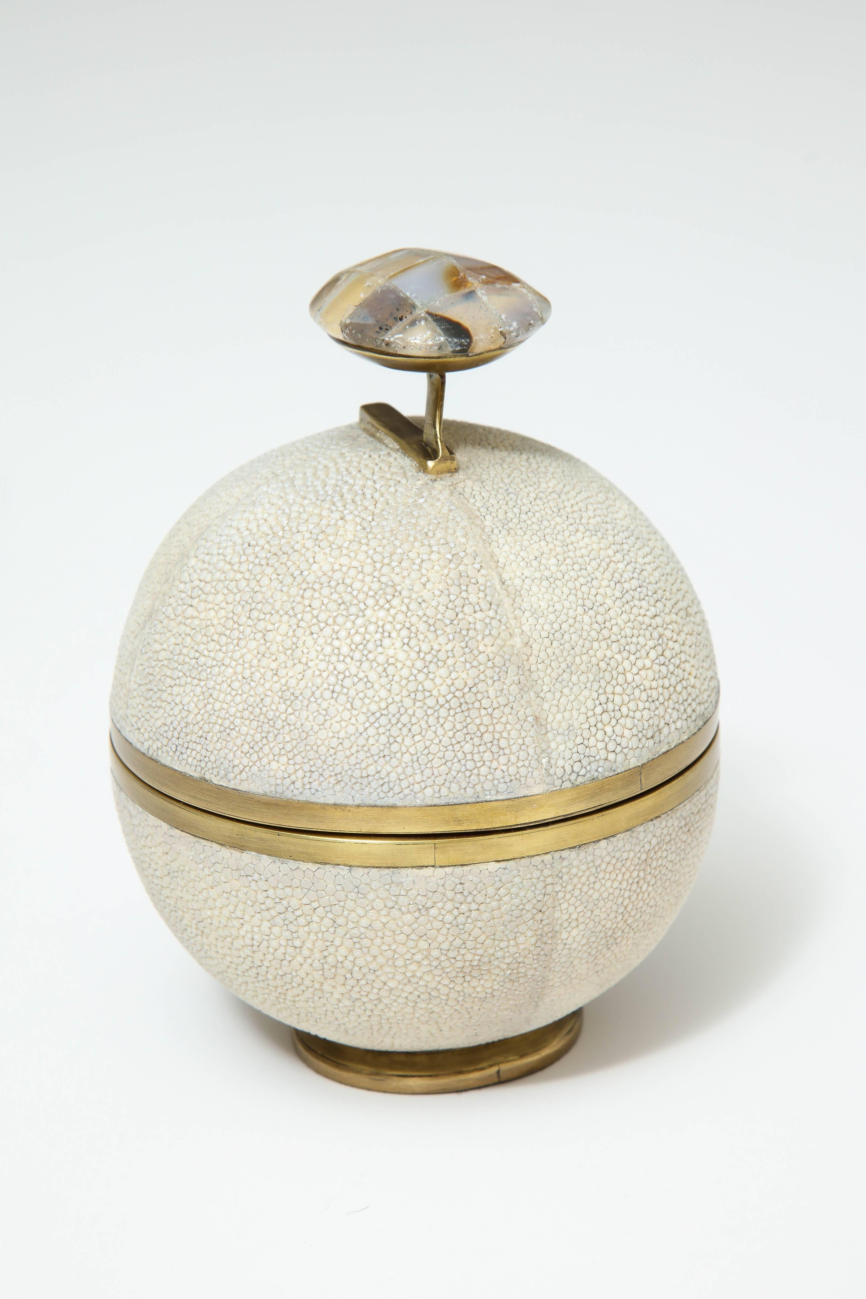 French Shagreen and Bronze Box, Offered by Area ID