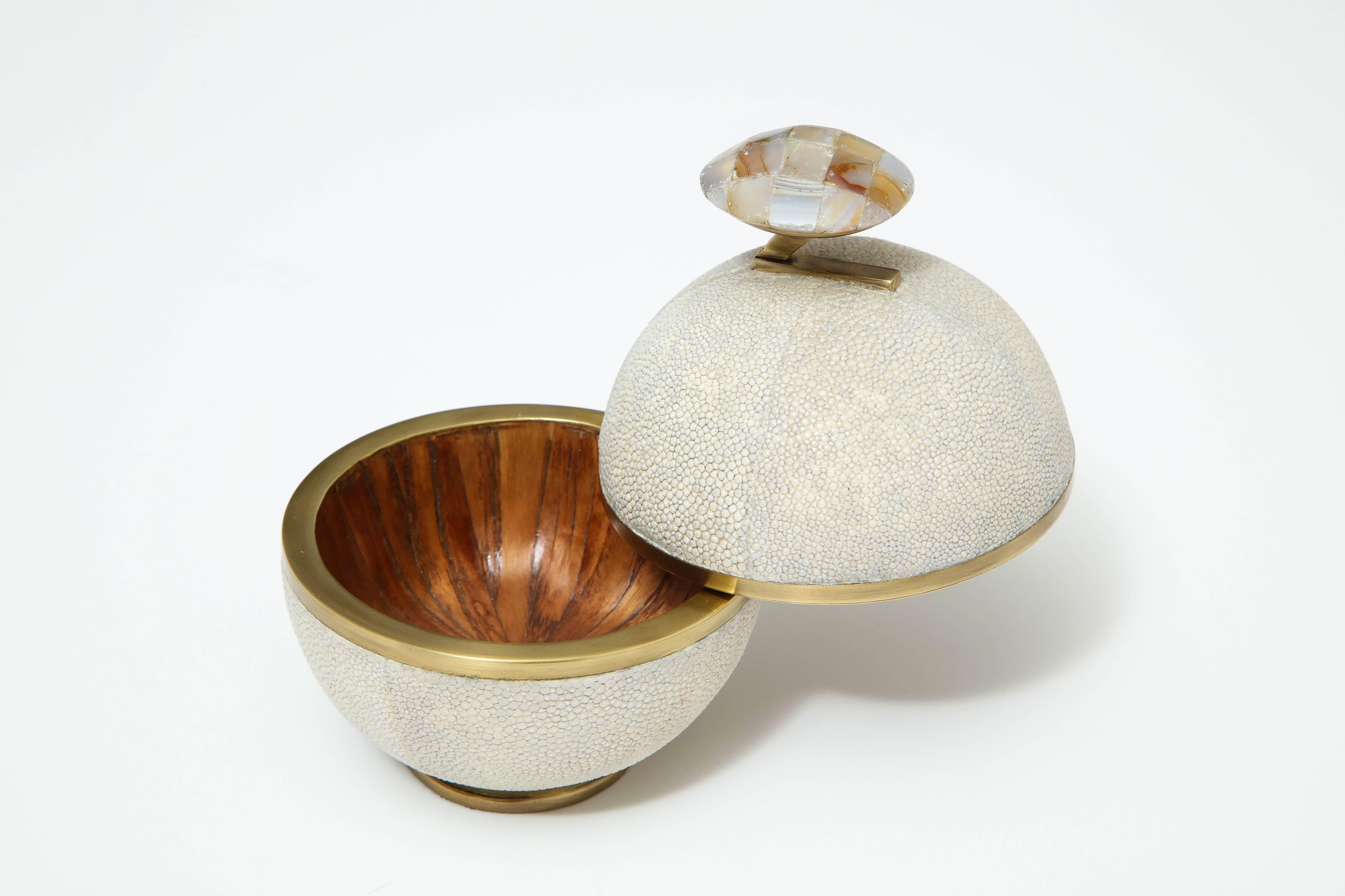 Shagreen and Bronze Box, Offered by Area ID In Excellent Condition In New York, NY