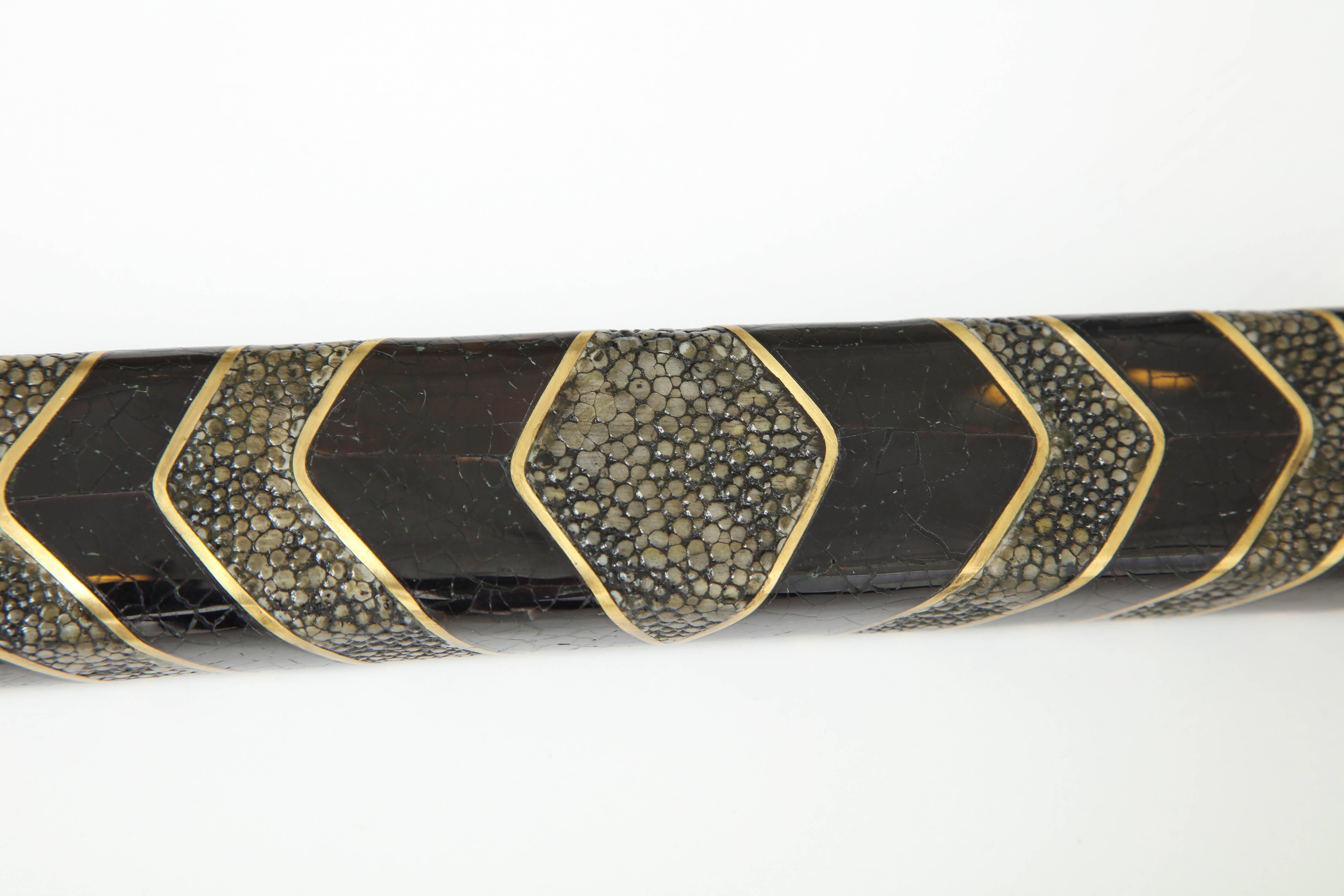 Hand-Crafted Shagreen Lighter Offered by Area ID