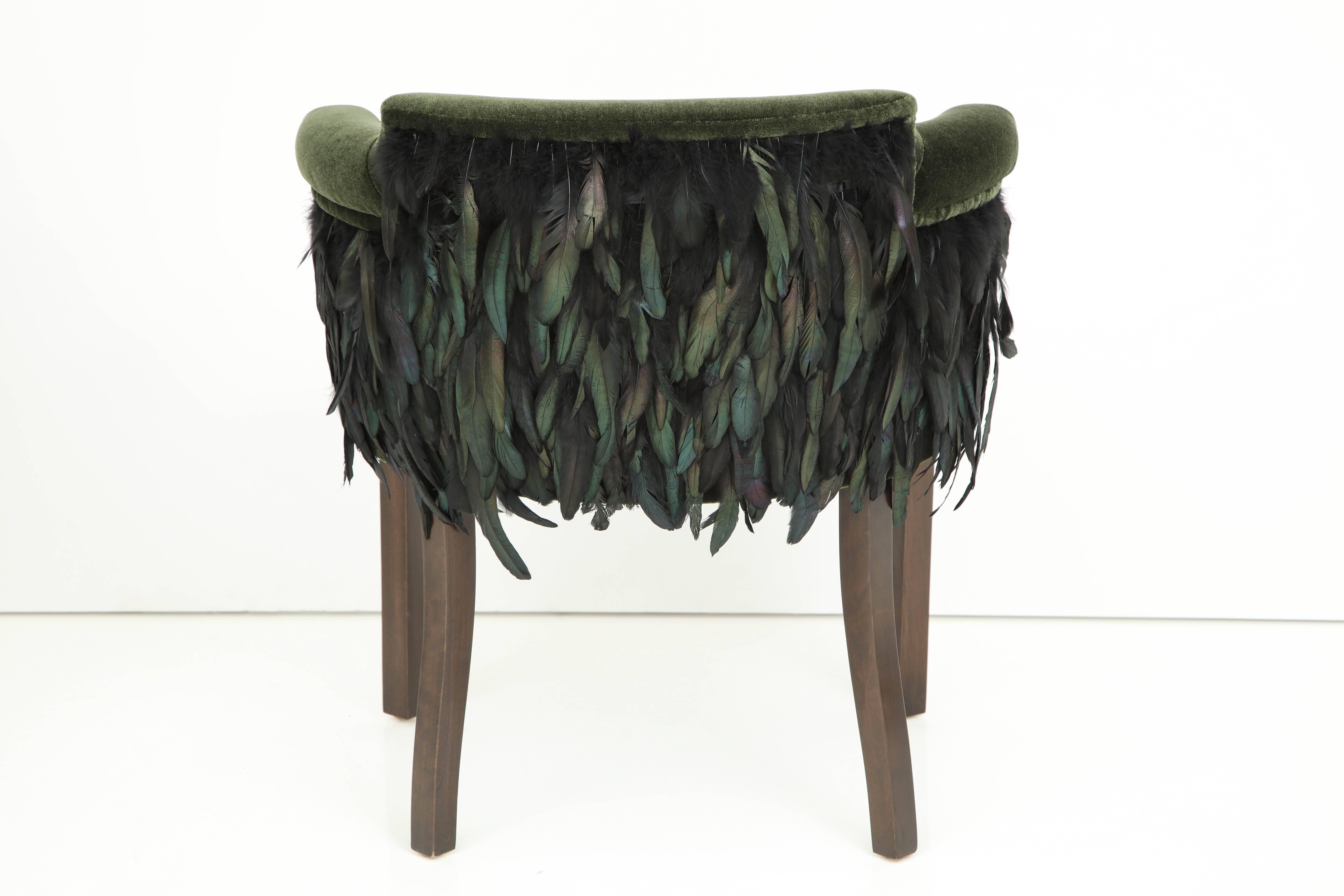 Austrian Mohair/Feather Art Deco Salon Chairs 4