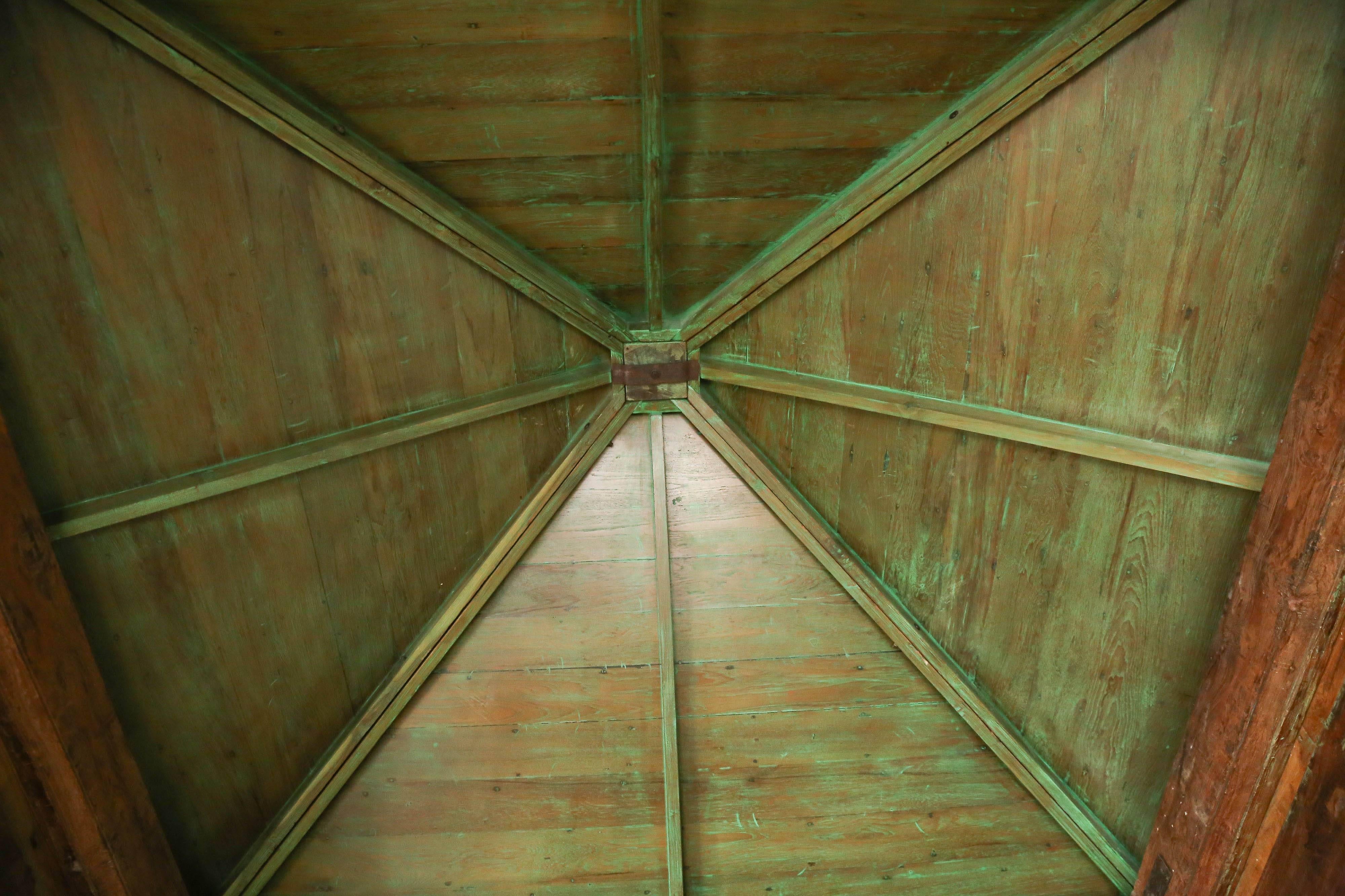 Anglo Raj Decorative Solid Teak Wood Late 19th Century Gazebo from a Hindu Temple For Sale