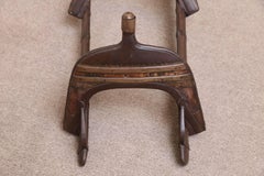 Mid-19th Century Wood and Metal Camel Seat Used by the Tribes in Western India