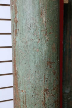 Pair of Early 19th Century Solid Teak Wood Load Bearing Columns