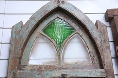 Mid-19th Century Teak Wood Gothic Window from a Portuguese Colonial Cathedral