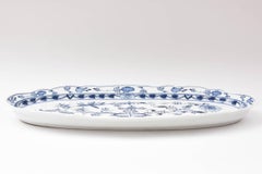 Meissen Blue Onion Fish Platter, Vintage with Their Classic Blue and White Motif