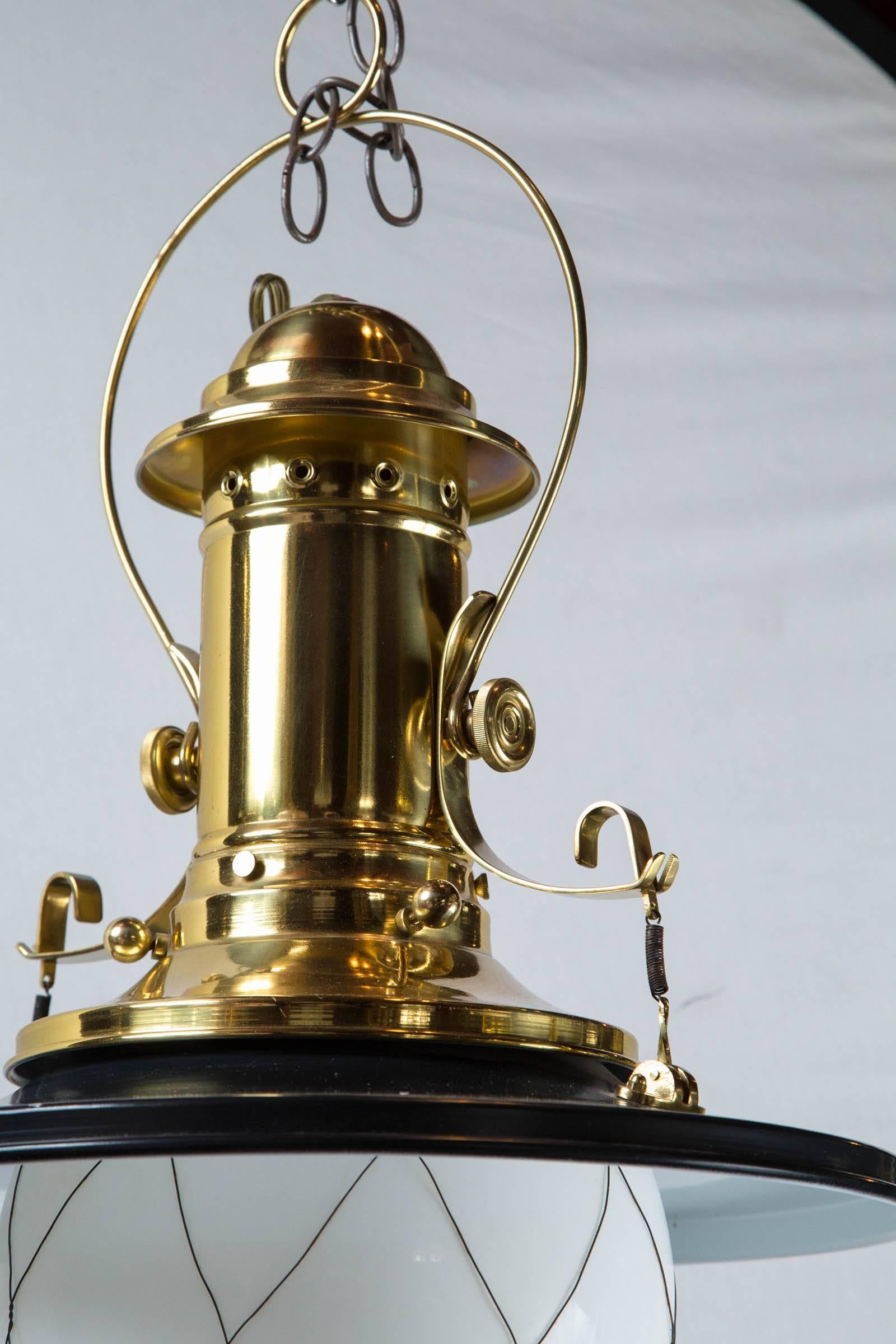 black and brass lantern