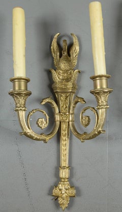 Pair of 1930 French Empire Sconces