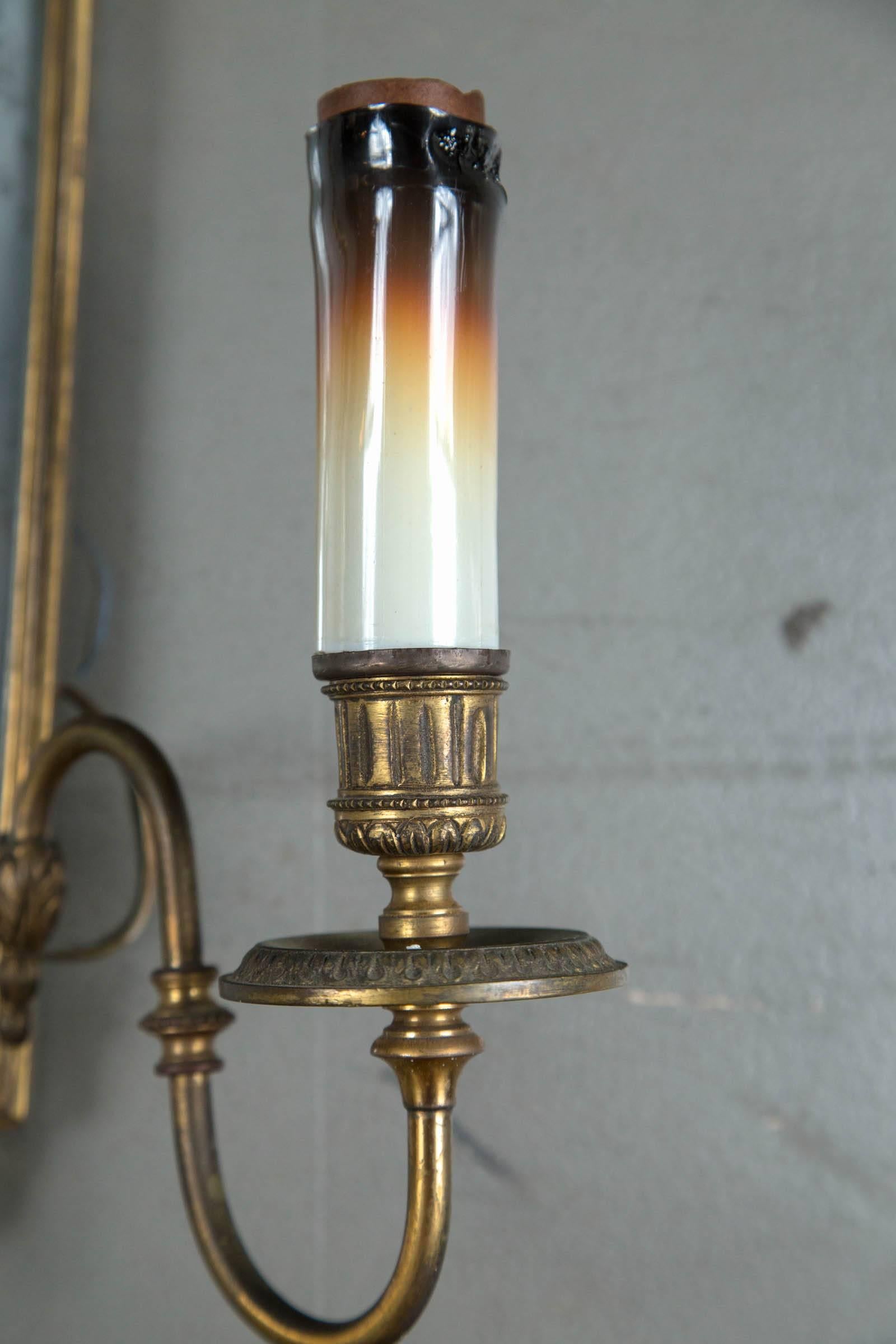 Caldwell Double Light Sconces In Excellent Condition For Sale In Stamford, CT