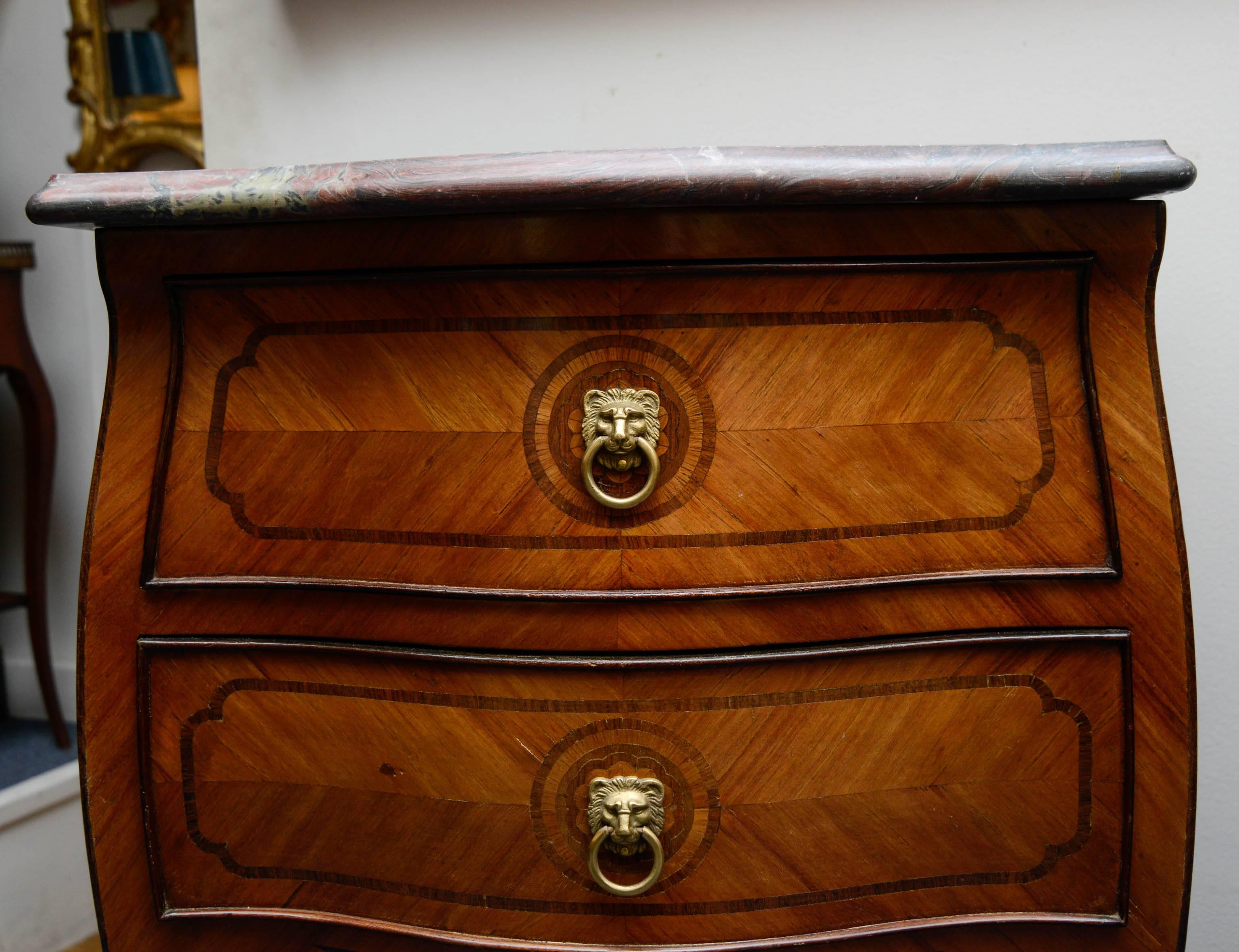 Marquetry Pair of Side Tables For Sale