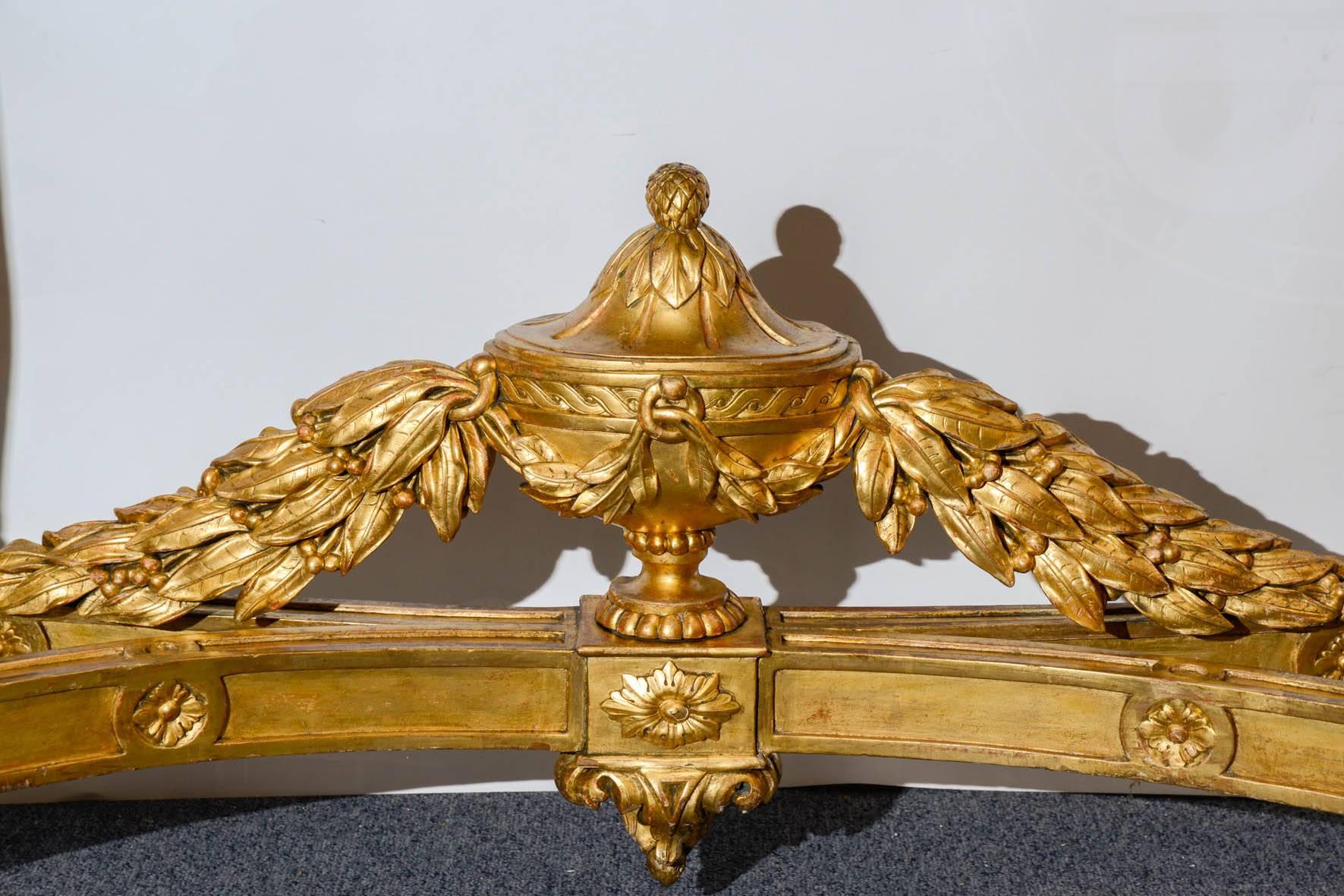 Gilt Gorgeous Gilded Wood Console in the Louis XVI Style For Sale