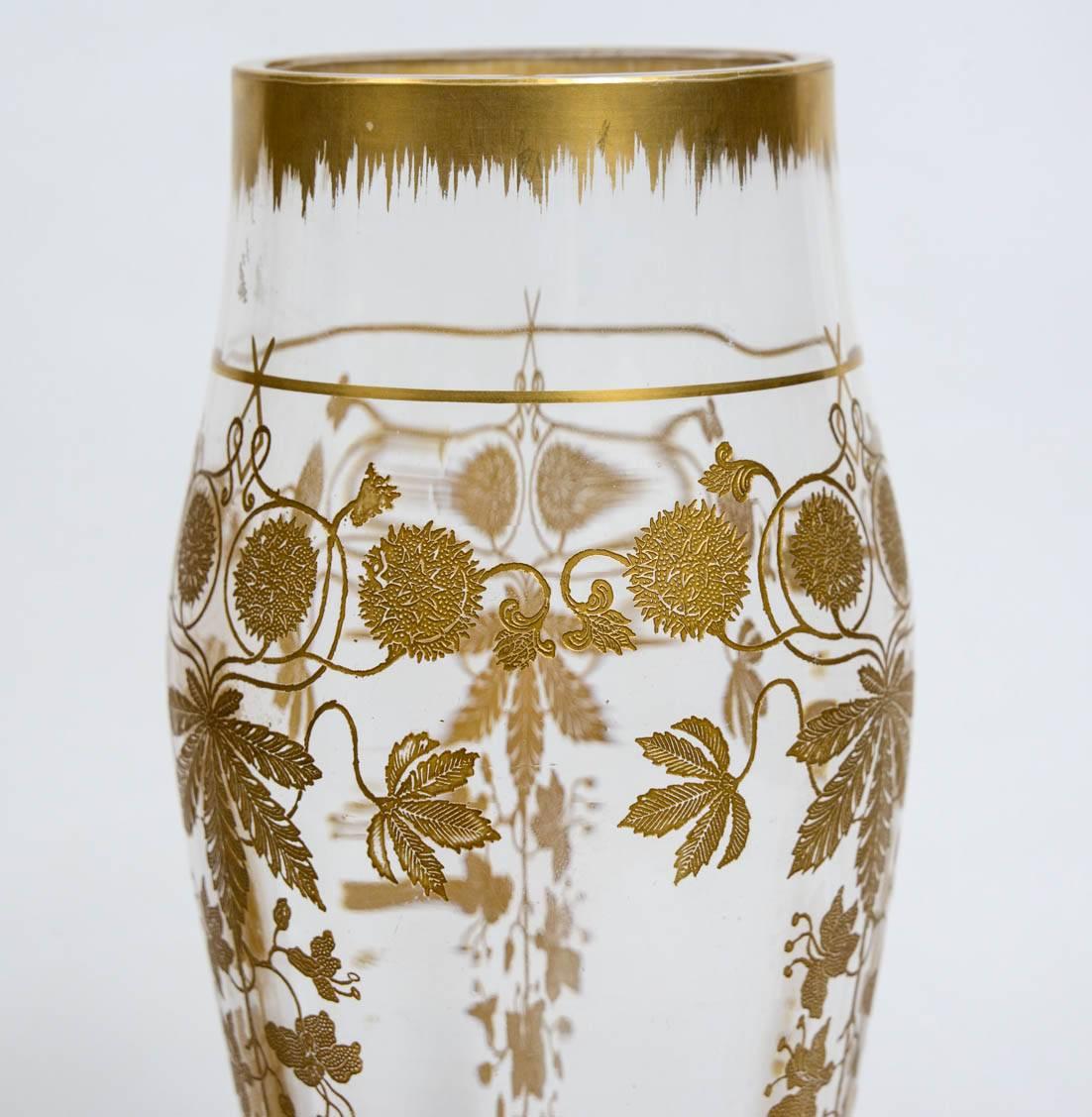 19th Century Pair of Crystal Vases For Sale