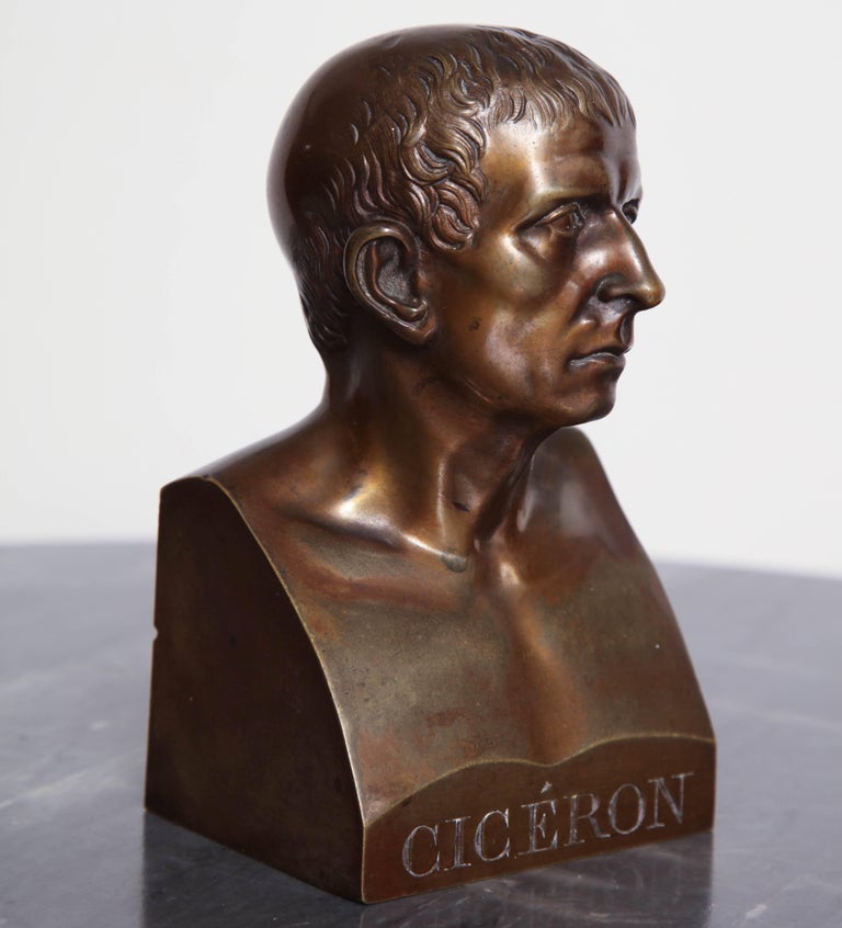 Mid19th Century Bronze Bust of Cicero For Sale at 1stDibs