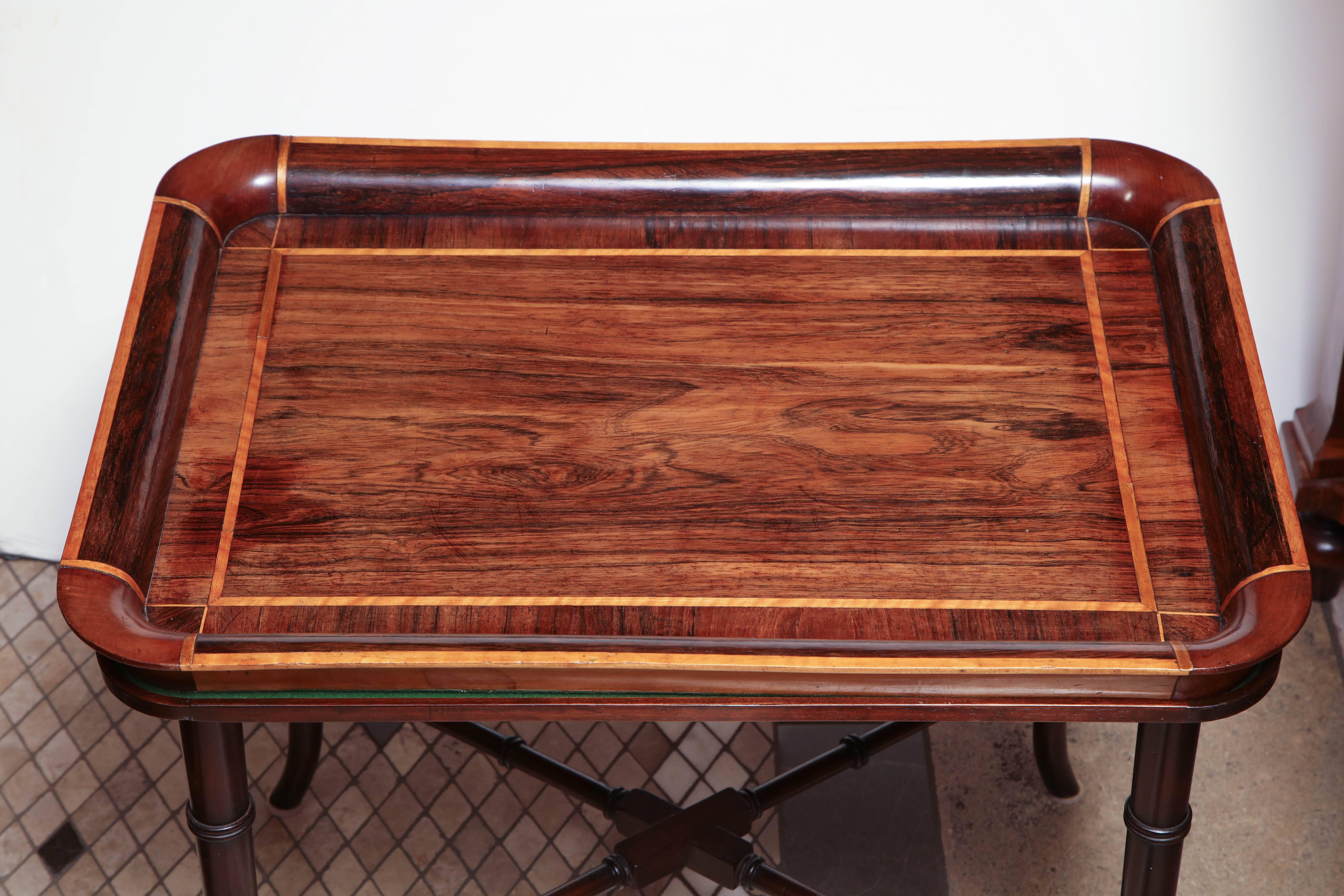Regency English Rosewood Tray Top Coffee Table